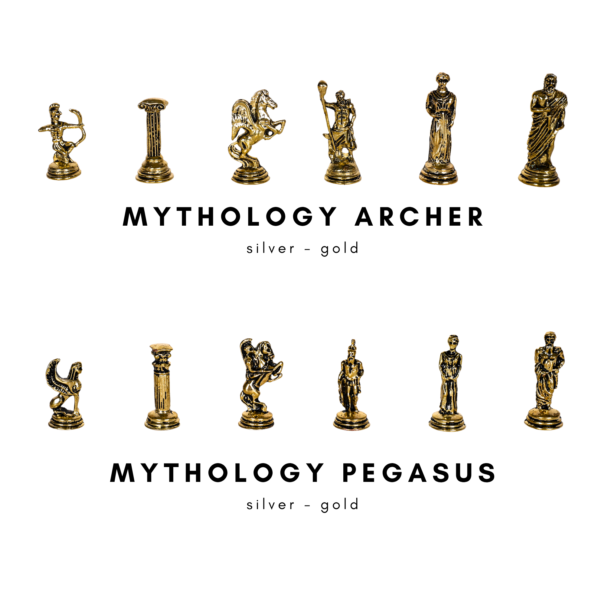 10 Inch Solid Wood Chess Set with Historical Themed Figures | Handmade Travel Chess Set