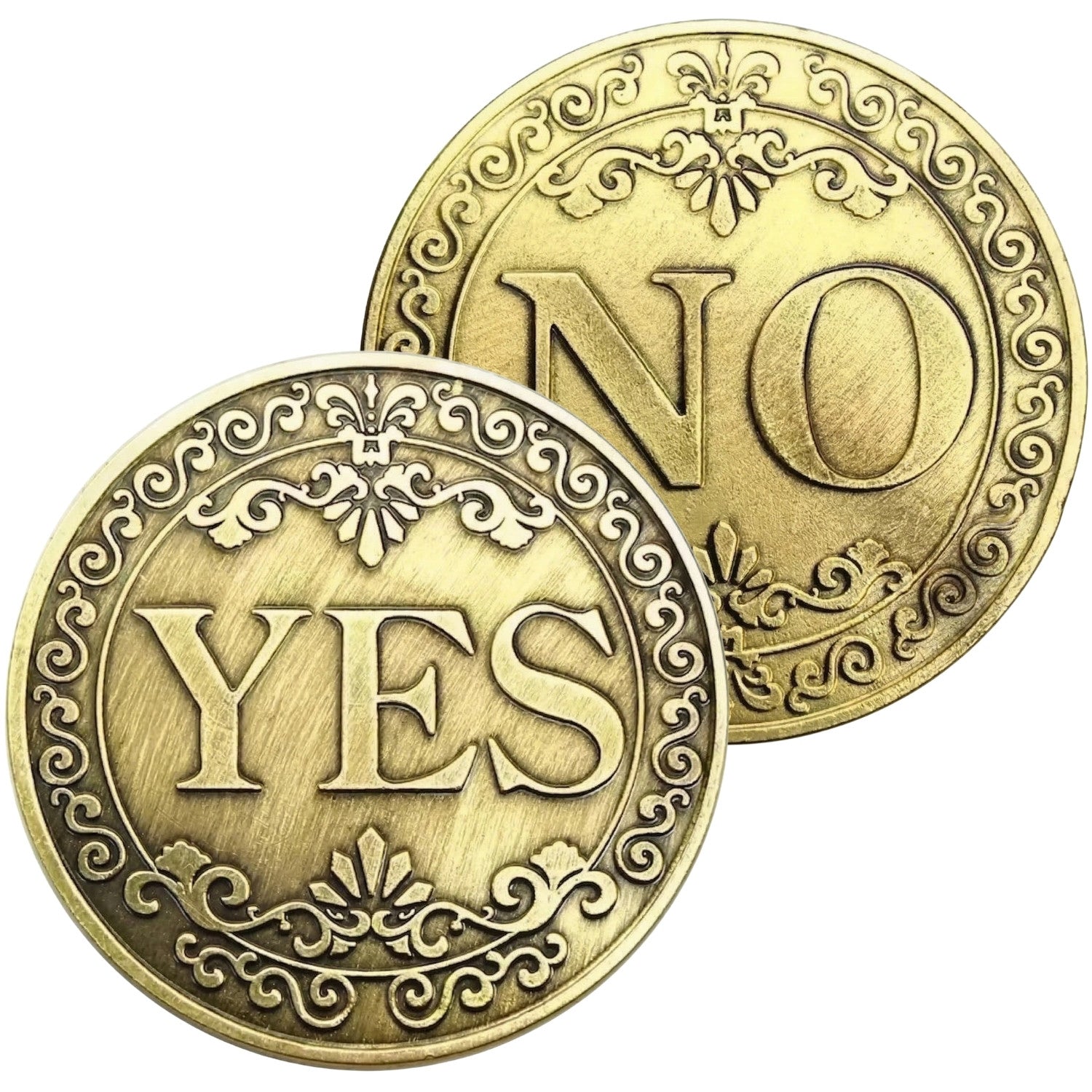 Yes No Decision Coin – Metal Flip Coin for Quick Choices – Gold, Silver & Bronze Finish – Fun Gift for Chess Players, Thinkers & Everyday Decisions