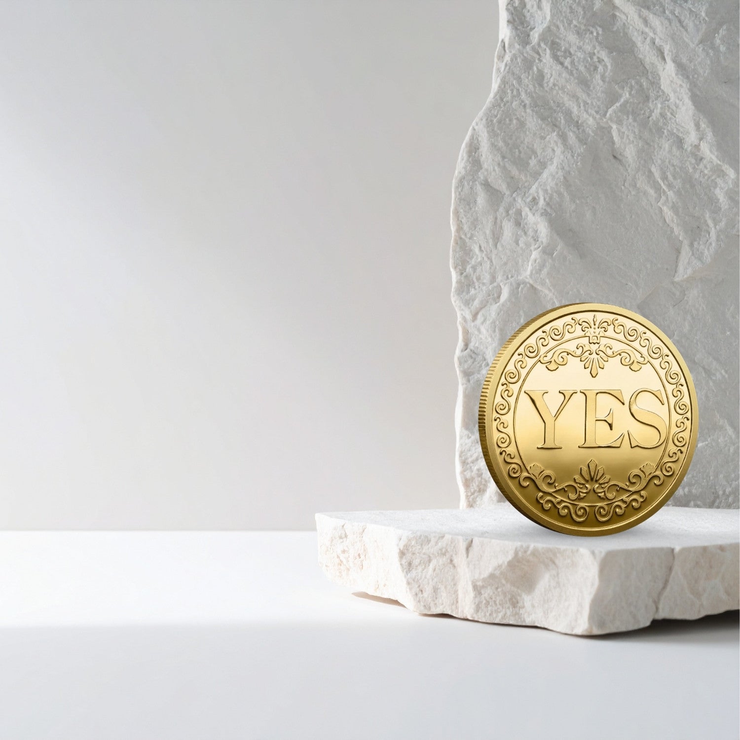 Yes No Decision Coin – Metal Flip Coin for Quick Choices – Gold, Silver & Bronze Finish – Fun Gift for Chess Players, Thinkers & Everyday Decisions