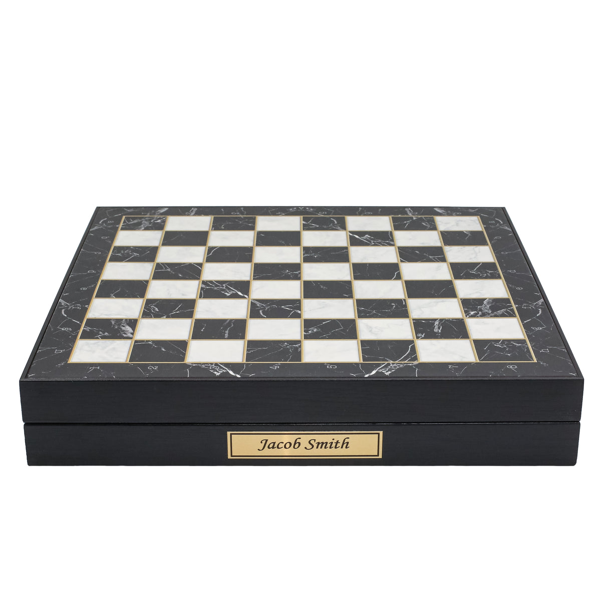 30 CM (12") Storage Chess Set with Metal Weighted Staunton Figures (Gold vs Silver)