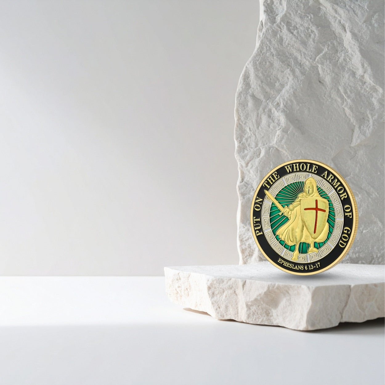 Knight Templar Collectible Coin – Medieval Warrior Metal Token – Inspirational Gift for Chess Lovers, Strategy Players & Collectors - Model 1 - Cooper Chess