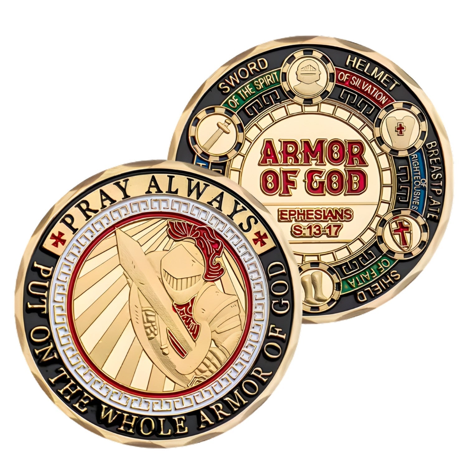 Knight Templar Collectible Coin – Medieval Warrior Metal Token – Inspirational Gift for Chess Lovers, Strategy Players & Collectors - Model 2 - Cooper Chess