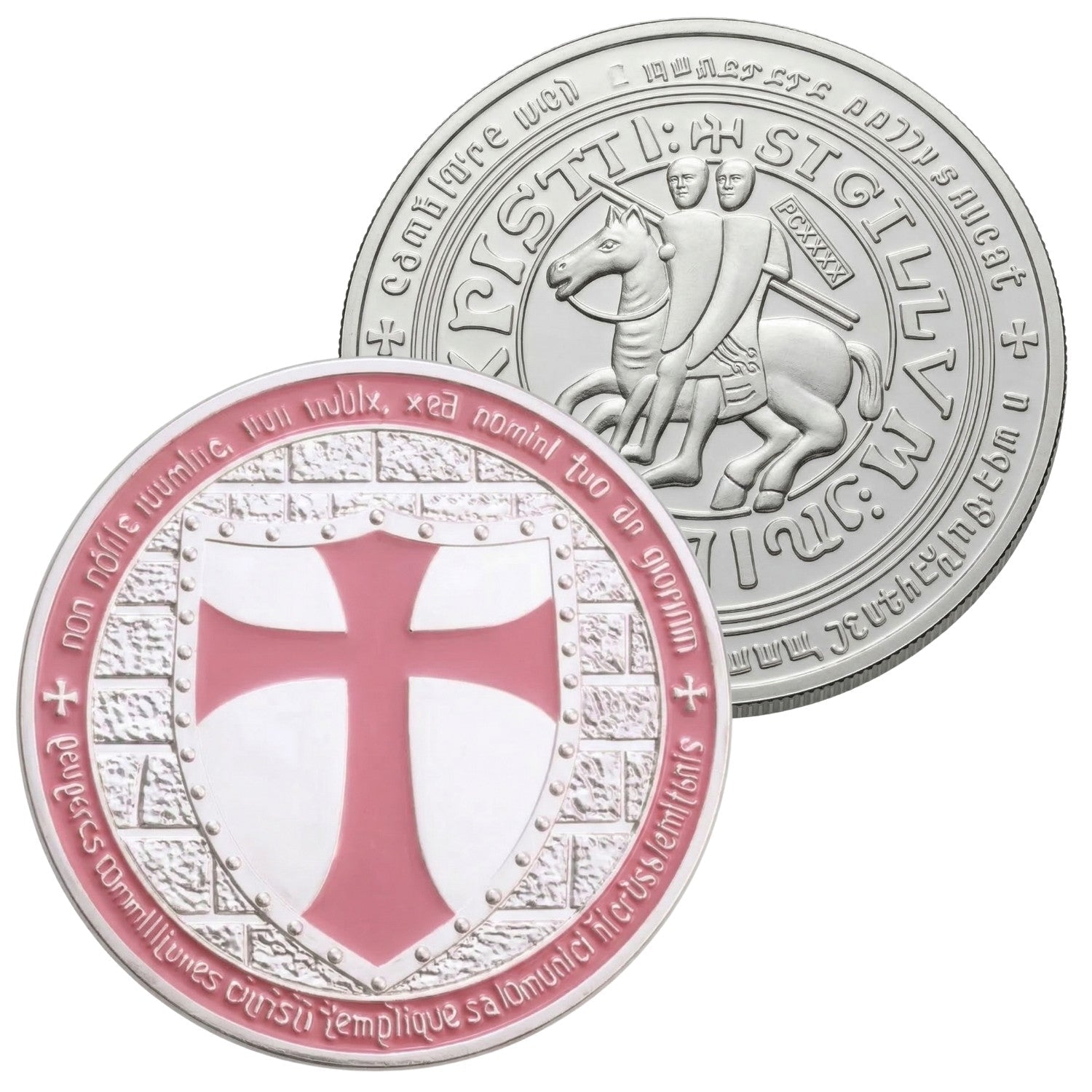 Knight Templar Collectible Coin – Medieval Warrior Metal Token – Inspirational Gift for Chess Lovers, Strategy Players & Collectors - Model 3 - Cooper Chess