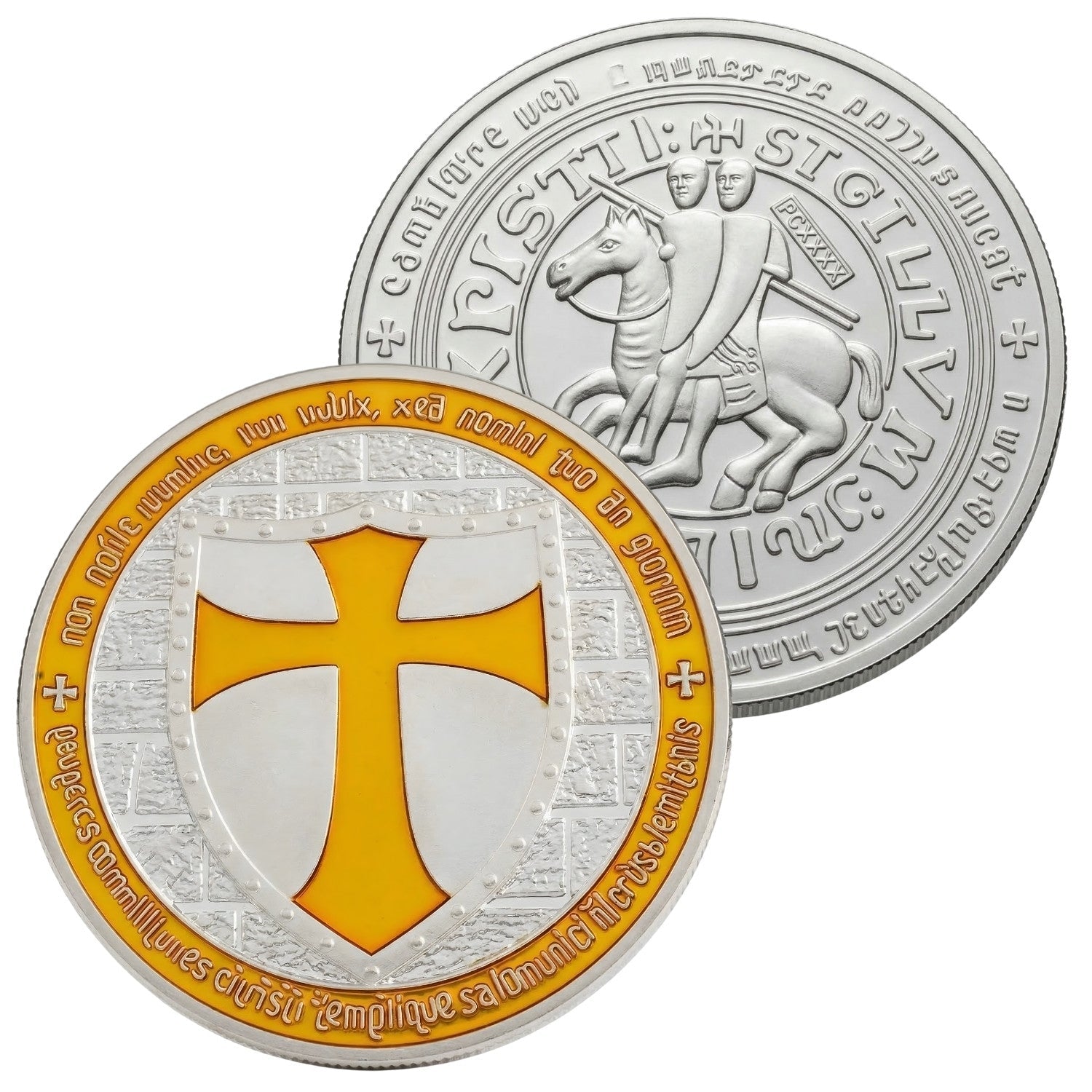 Knight Templar Collectible Coin – Medieval Warrior Metal Token – Inspirational Gift for Chess Lovers, Strategy Players & Collectors - Model 3 - Cooper Chess