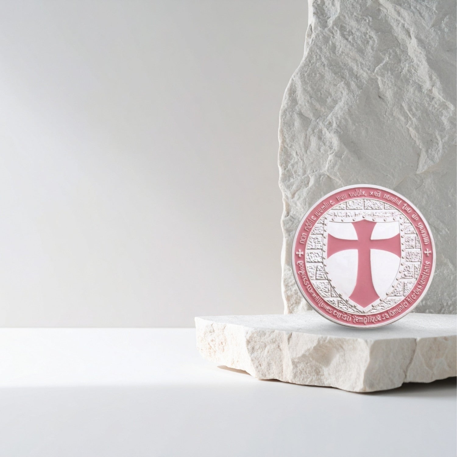 Knight Templar Collectible Coin – Medieval Warrior Metal Token – Inspirational Gift for Chess Lovers, Strategy Players & Collectors - Model 3 - Cooper Chess