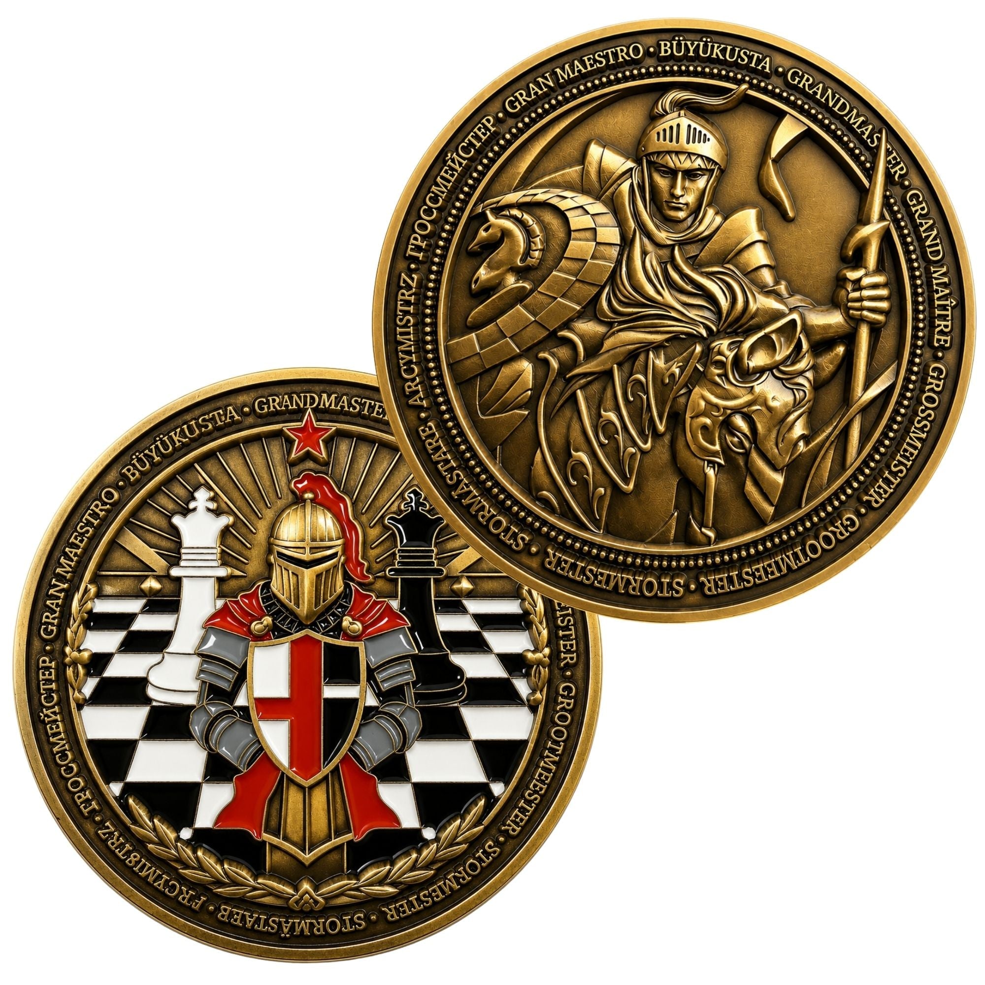 Chess Grandmaster Collectible Coin – Limited Edition – Inspirational Gift for Chess Lovers, Strategy Players & Collectors - Cooper Chess