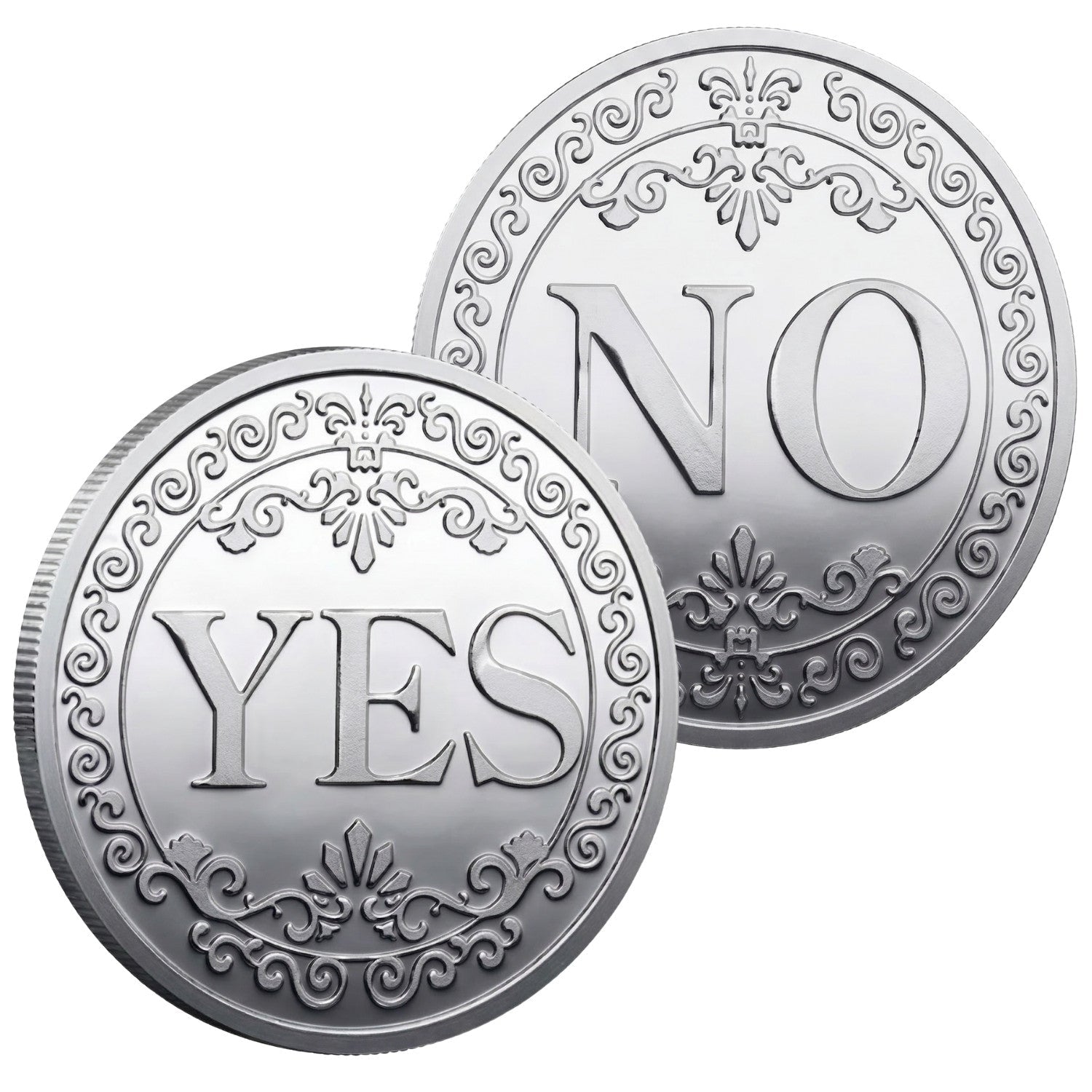 Yes No Decision Coin – Metal Flip Coin for Quick Choices – Gold, Silver & Bronze Finish – Fun Gift for Chess Players, Thinkers & Everyday Decisions - Cooper Chess