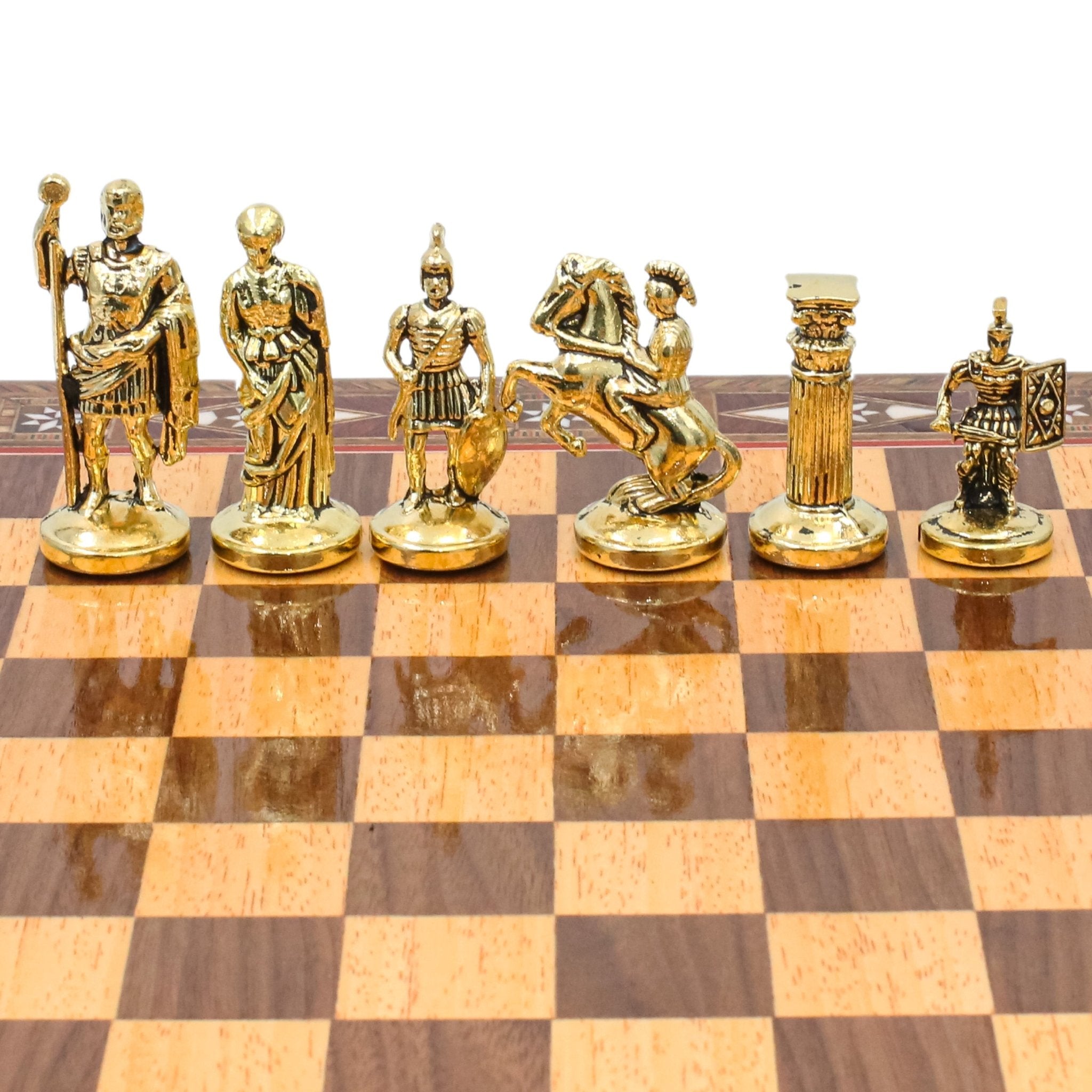 Handmade Inlay Storage Chess Set 30 CM (12") - Roman Empire - Cooper Chess
