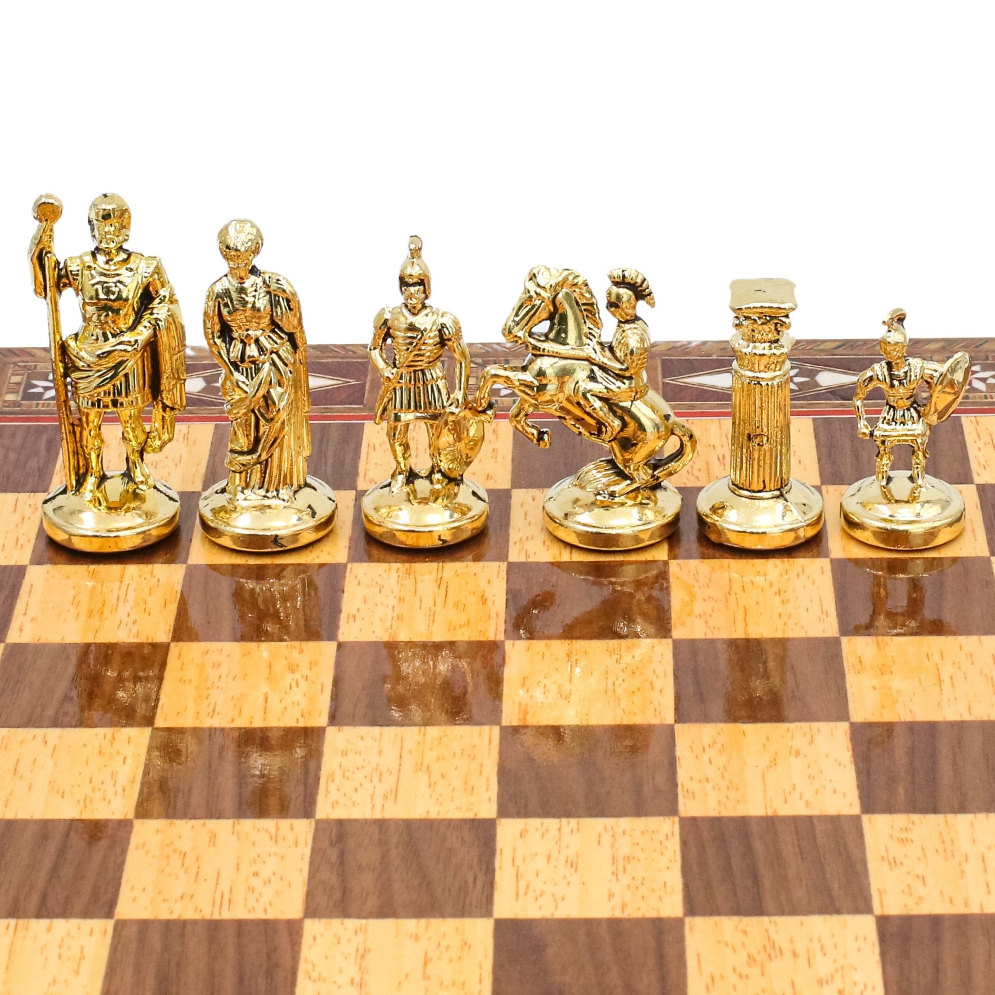 Handmade Inlay Storage Chess Set 30 CM (12") - Roman Empire - Cooper Chess