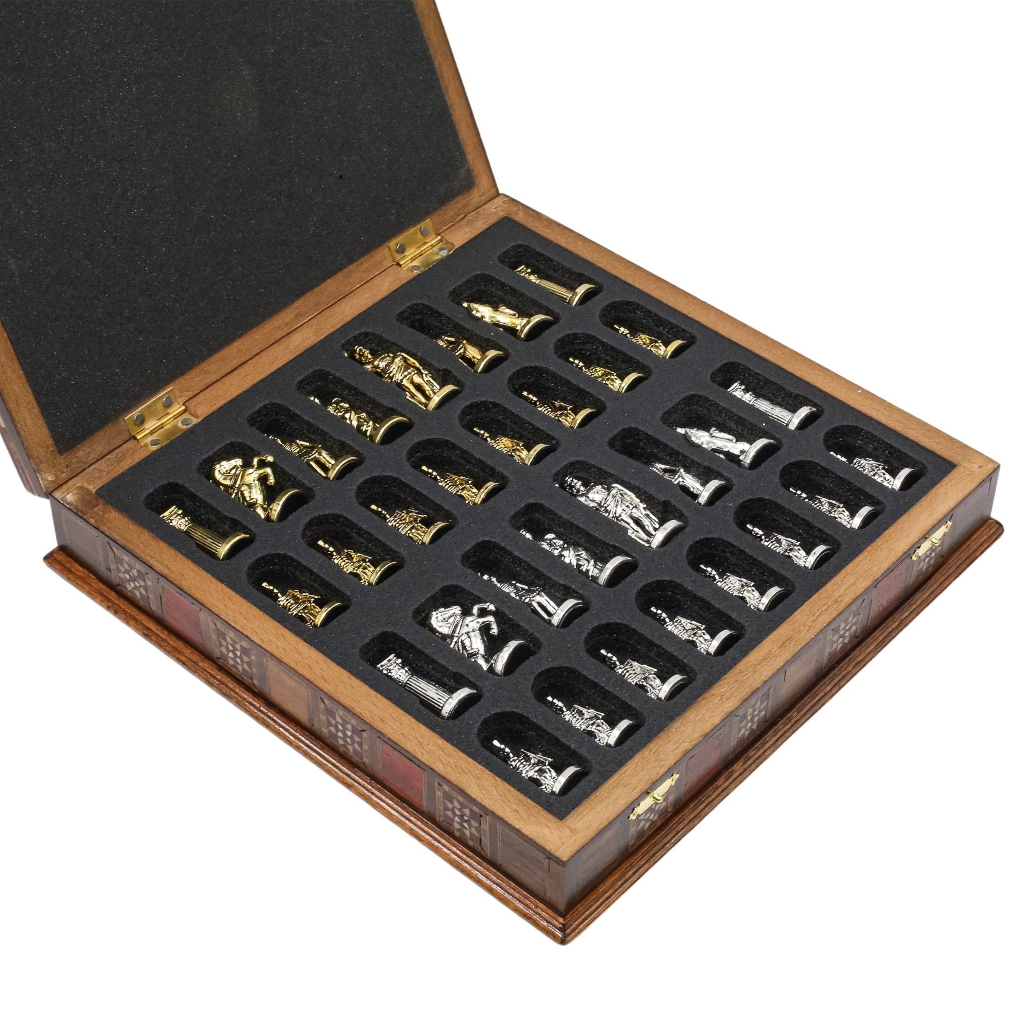 Handmade Inlay Storage Chess Set 30 CM (12") - Roman Empire - Cooper Chess
