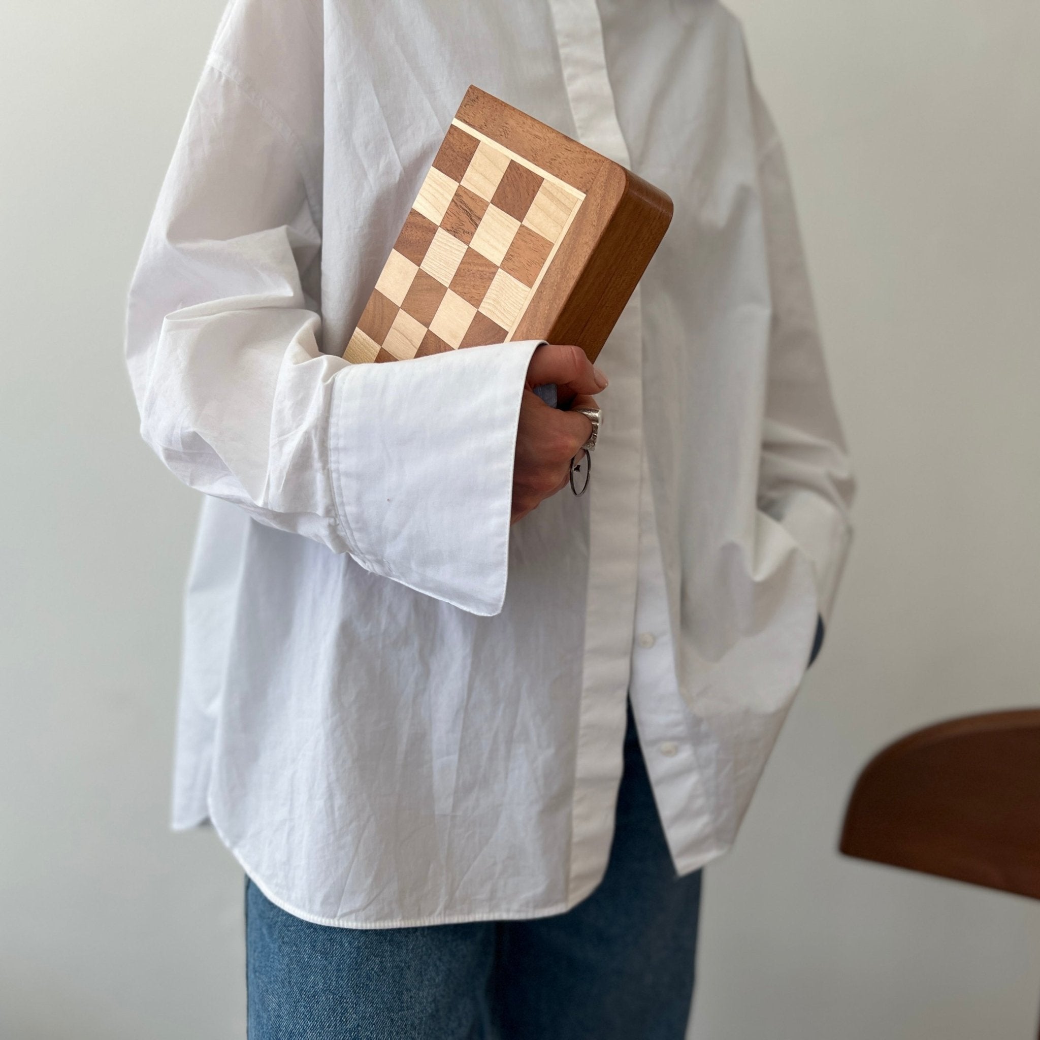 Foldable Magnetic Chess Set | Handmade Travel Chess Set - Cooper Chess