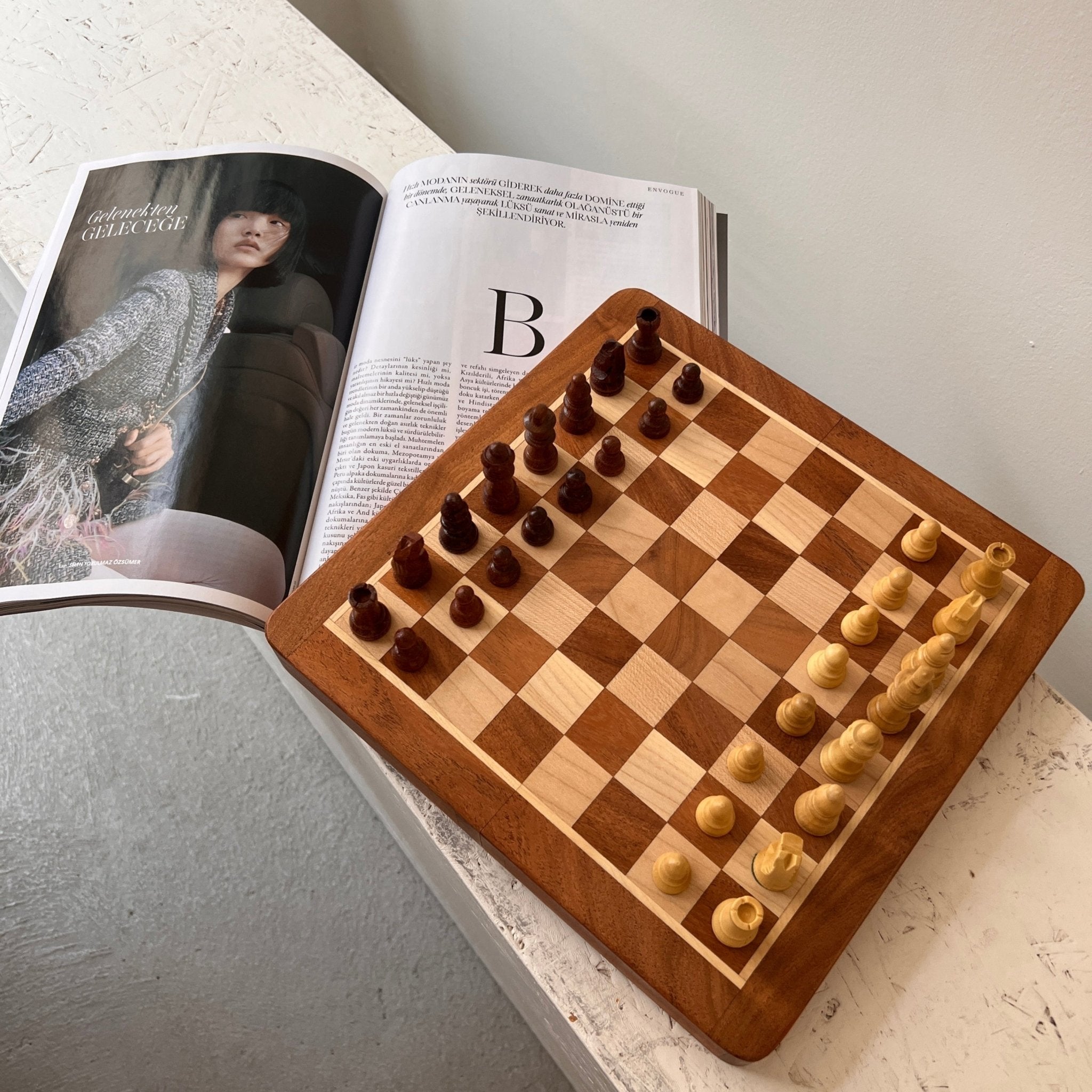 Foldable Magnetic Chess Set | Handmade Travel Chess Set - Cooper Chess