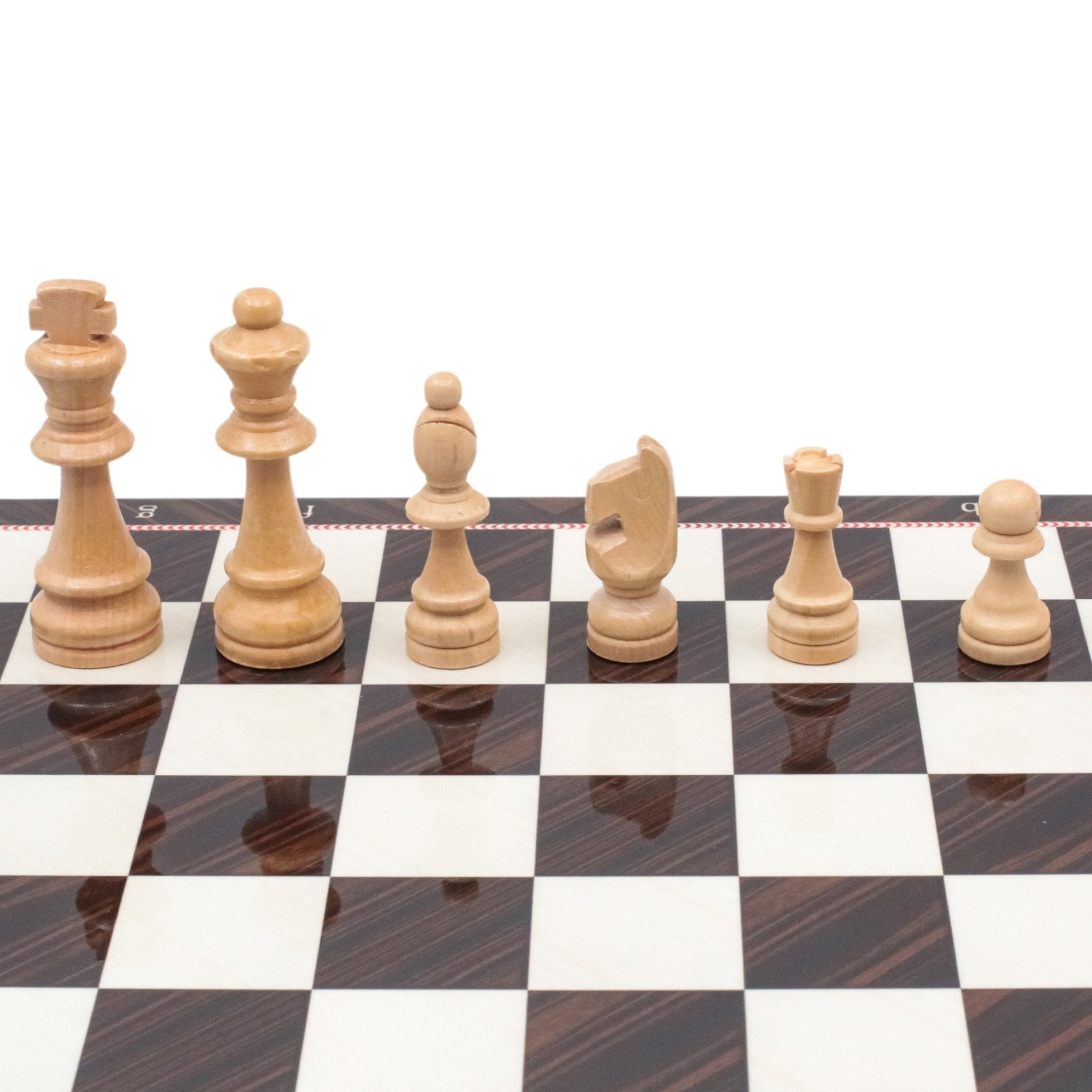 Wooden Chess Set | Marble/Walnut/Mosaic Pattern – 30 cm (12 inch) - Cooper Chess