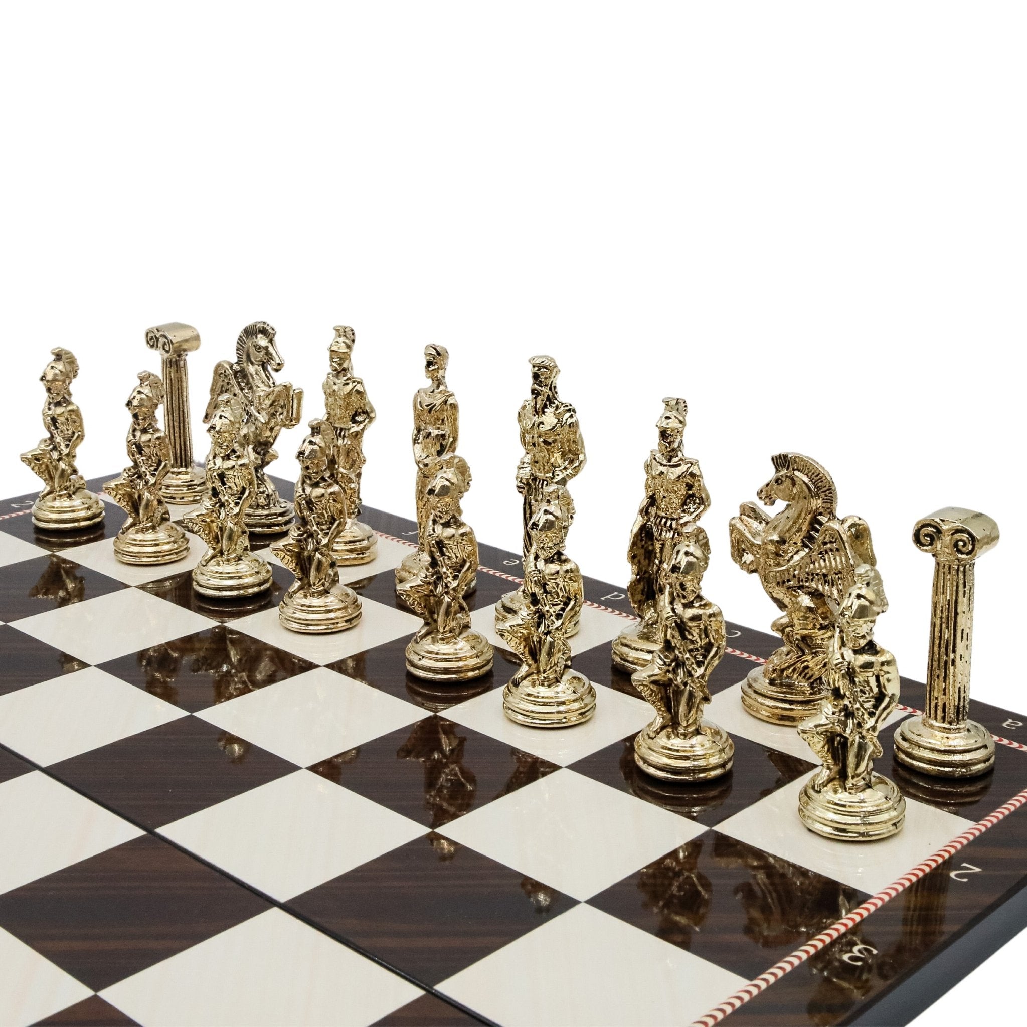 Greek Mythology Pegasus Chess Set | Wooden Chess Board 44CM (17") - Cooper Chess