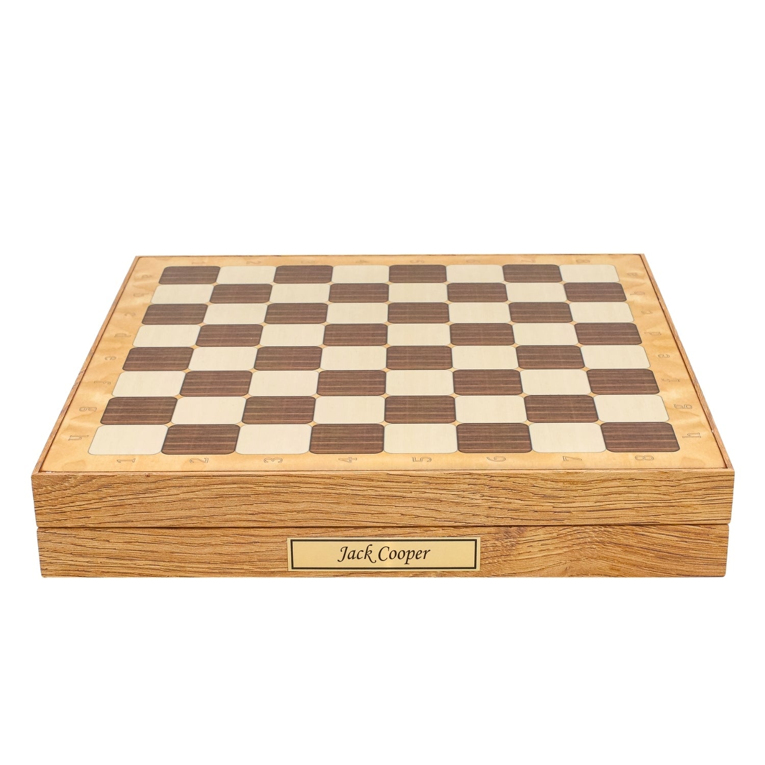 37 CM (15") Storage Chess Set with Metal Weighted Soft Touch Figures (White vs Black) - Cooper Chess