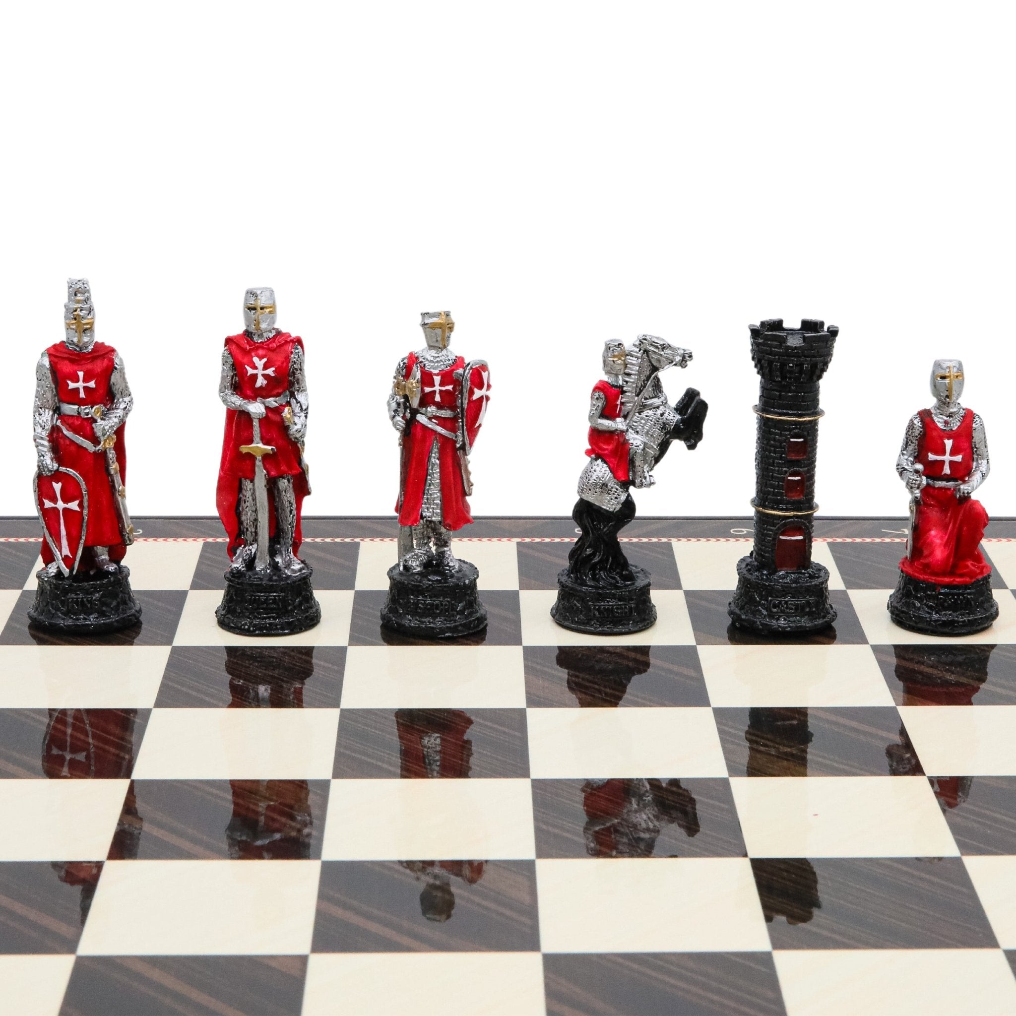 37 CM (15") Storage Chess Set with Hand - painted Figures (Ottoman vs Crusaders) - Model Black - Cooper Chess