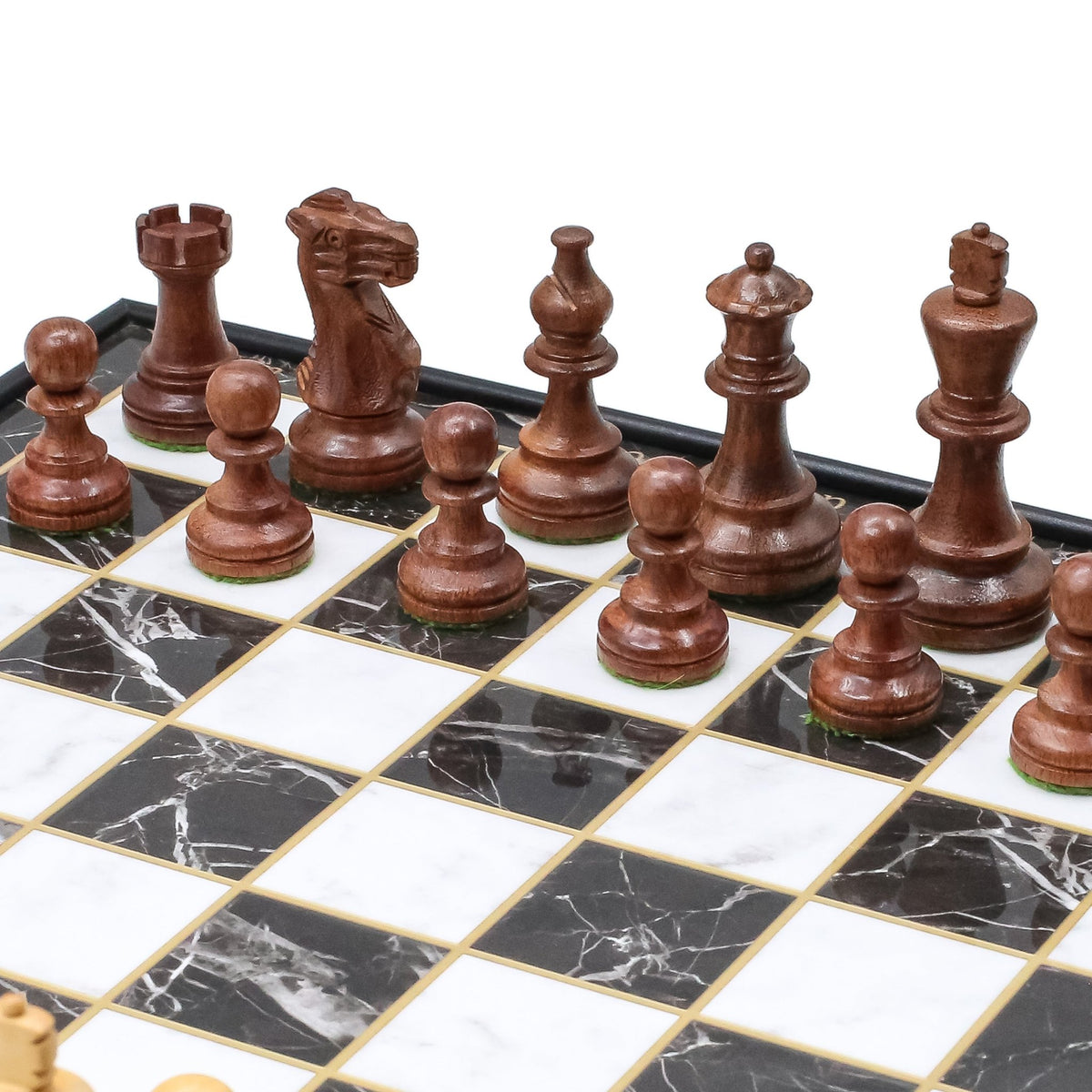 Storage Chess Set 37 CM (15") with Weighted Solid Wood Chessmen (German Staunton) - Cooper Chess