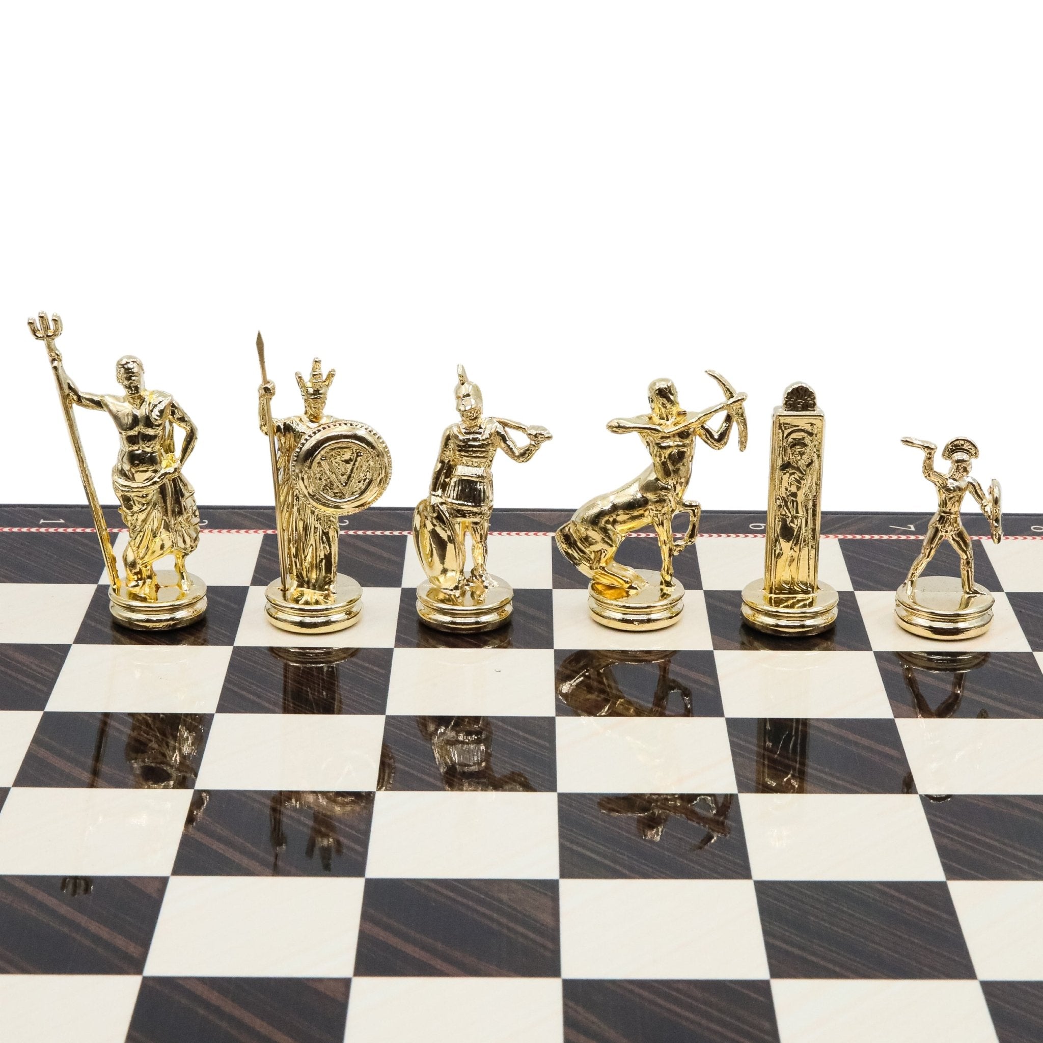 37 CM (15") Storage Chess Set with Die Cast Metal Figures (Greek Poseidon) - Cooper Chess