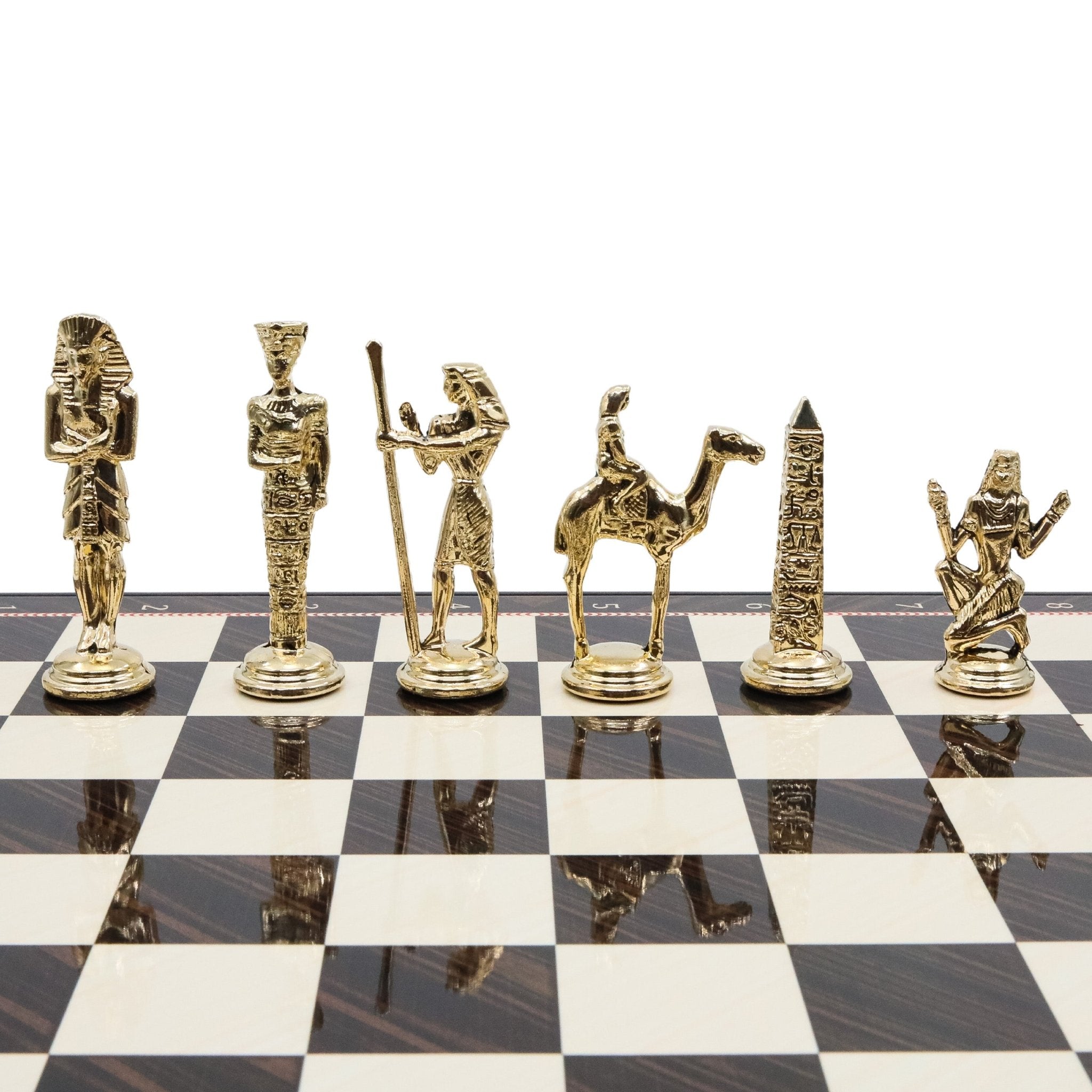 37 CM (15") Storage Chess Set with Die Cast Metal Figures (Egyptian Cleopatra) - Cooper Chess