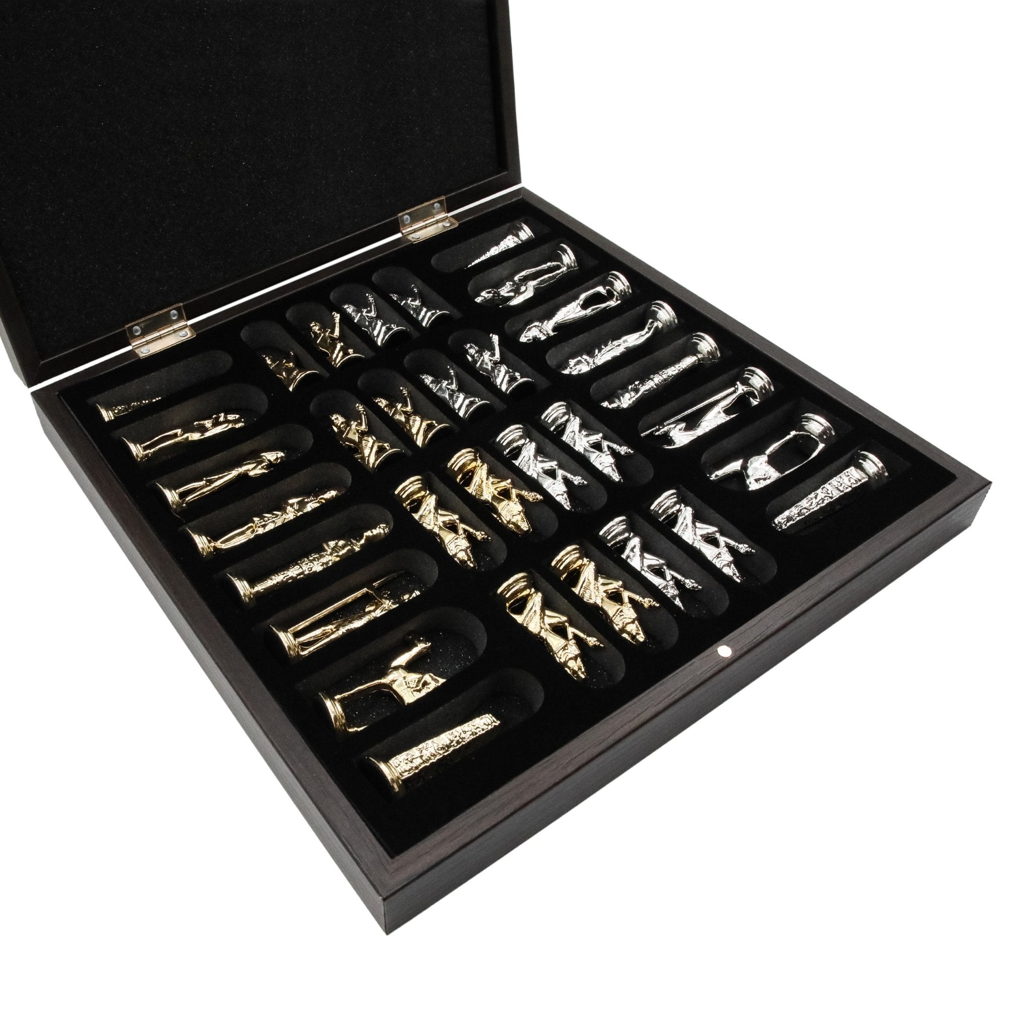 37 CM (15") Storage Chess Set with Die Cast Metal Figures (Egyptian Cleopatra) - Cooper Chess