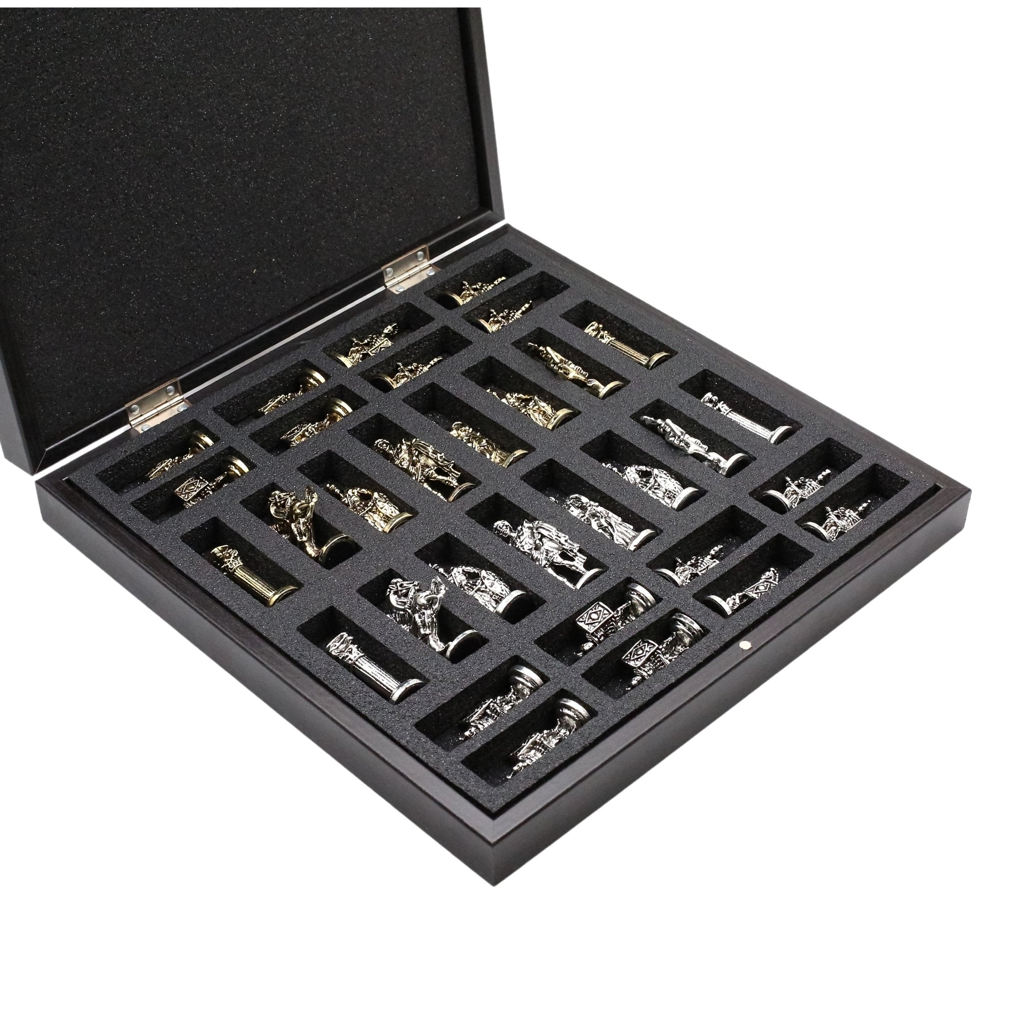 37 CM (15") Storage Chess Set with Die Cast Metal Figures (Roman Caesar) - Cooper Chess