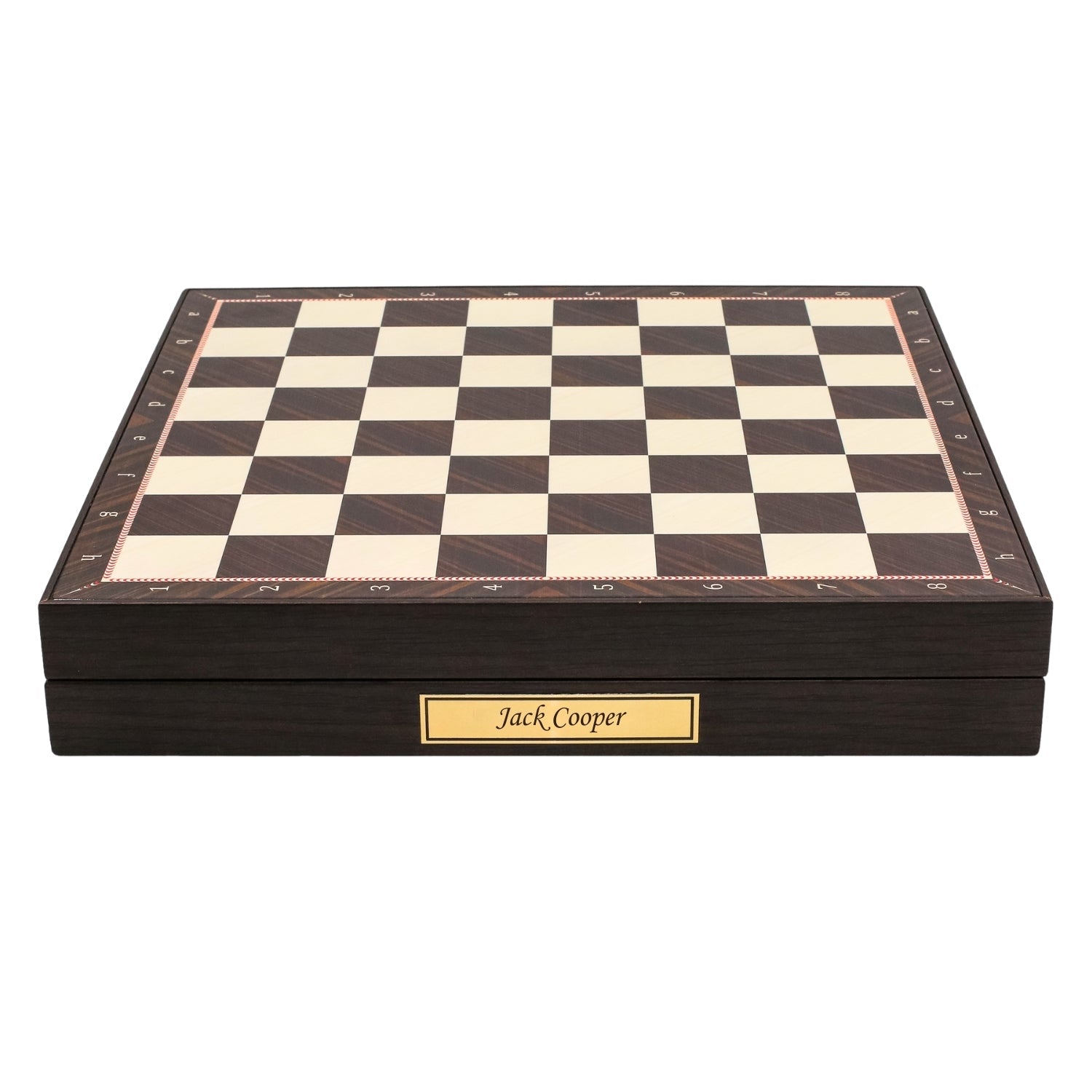 37 CM (15") Storage Chess Set with Metal Weighted Soft Touch Figures (White vs Black) - Cooper Chess