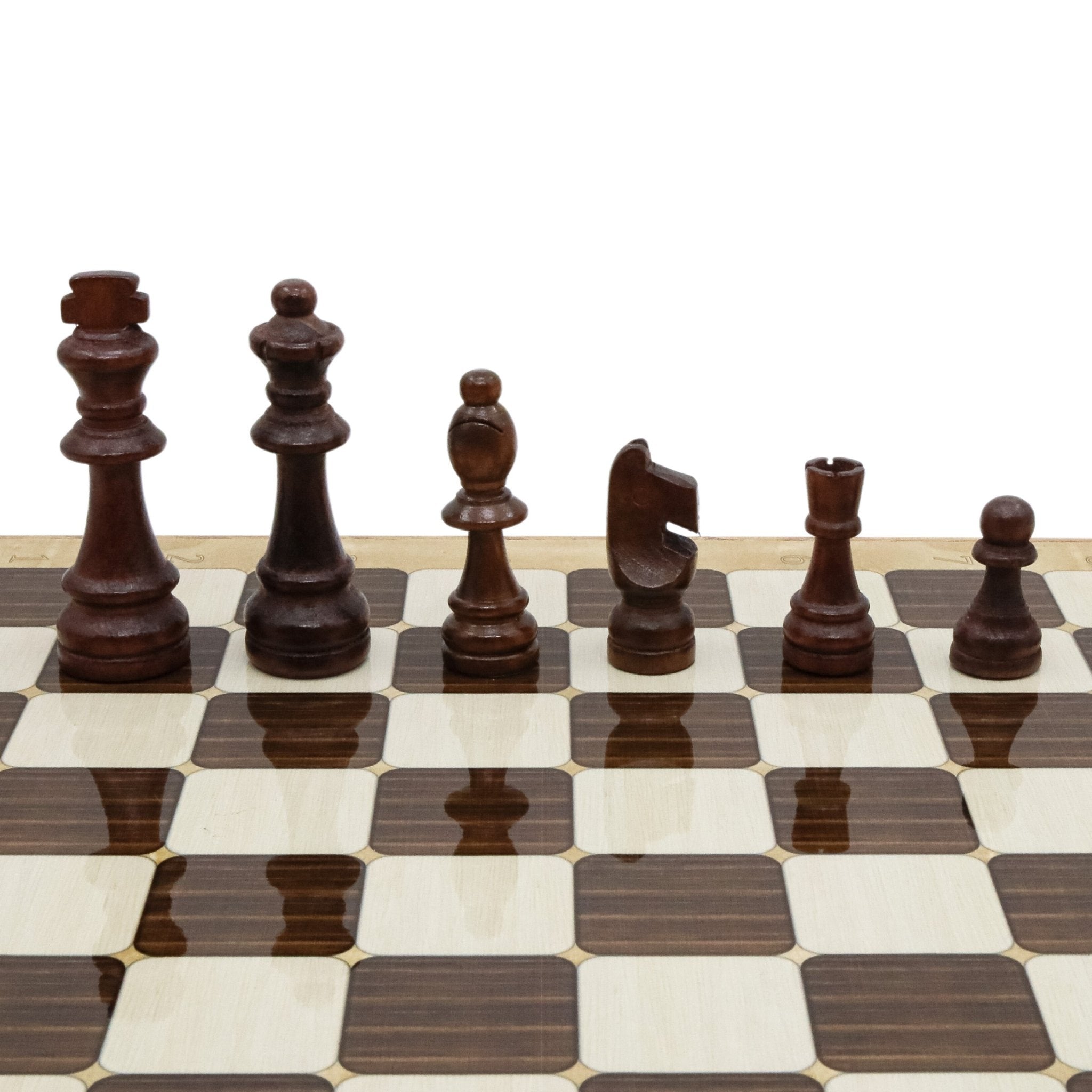 Wooden Storage Chess Set, Checkers, Draughts | 3in1 Game Set | 14 INCH (36CM) | Oak Colour - Cooper Chess