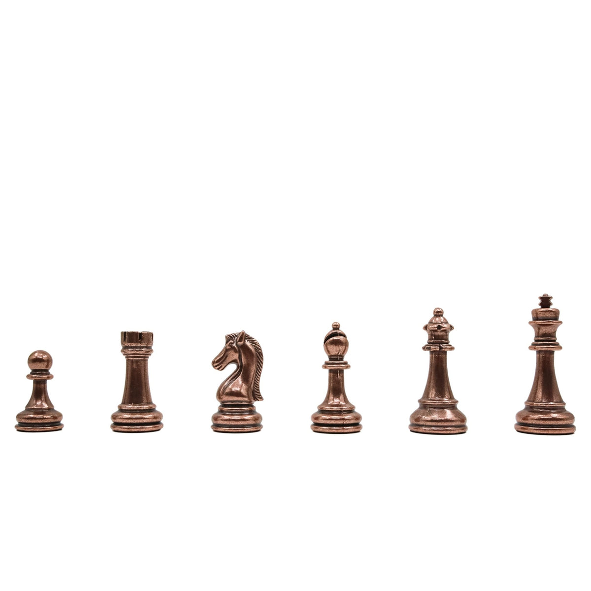 30 CM (12") Storage Chess Set with Metal Weighted Staunton Figures (Bronze vs Silver) - Cooper Chess