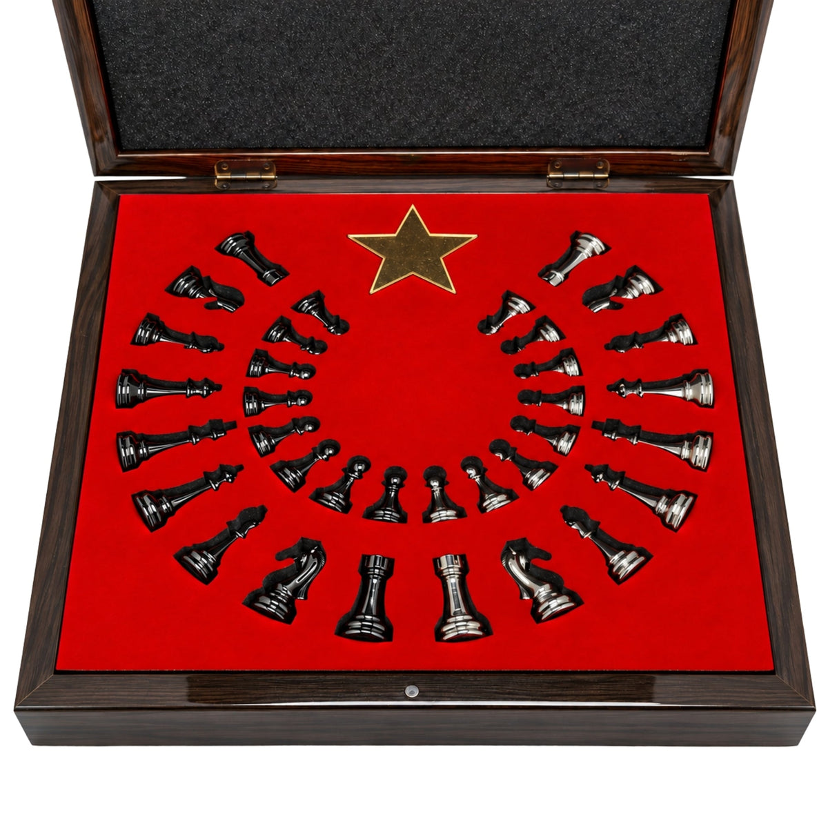 Atatürk Special Collection Chess Set 37 CM (15") | Metal Weighted Staunton Figures w/ Extra Figures & Lapel Pin - Cooper Chess