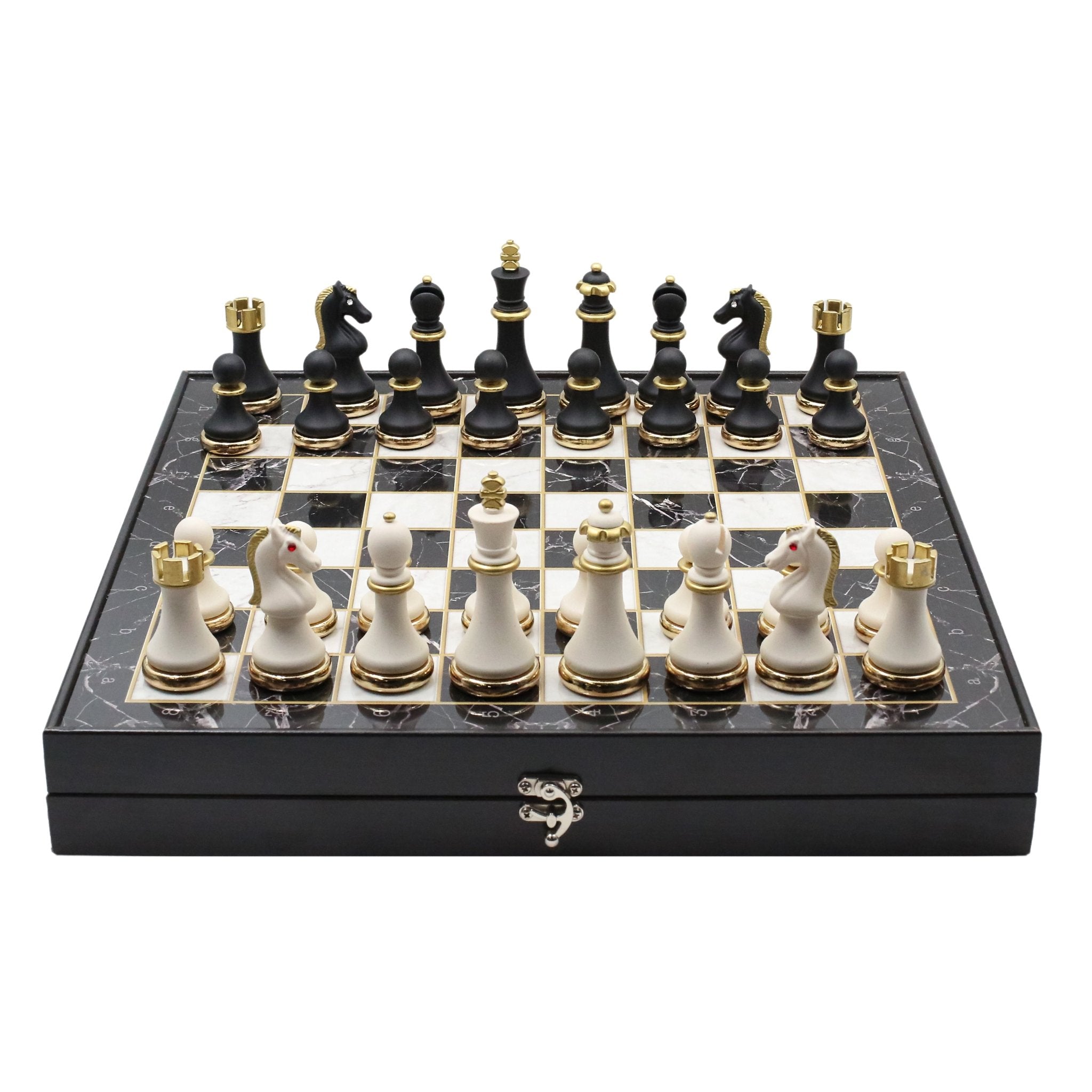42 CM (16") XL Storage Chess Set with Metal Weighted Soft Touch Figures - Cooper Chess