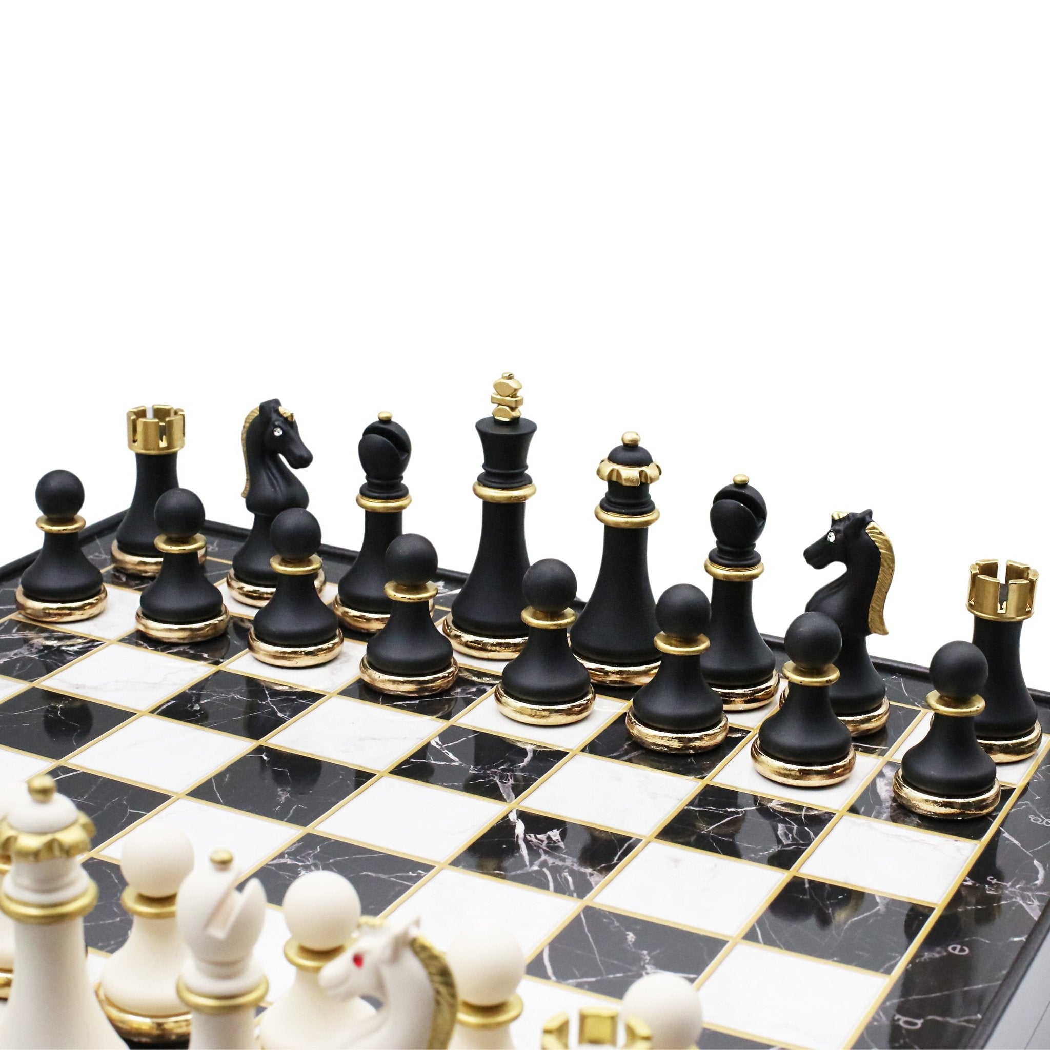 42 CM (16") XL Storage Chess Set with Metal Weighted Soft Touch Figures - Cooper Chess