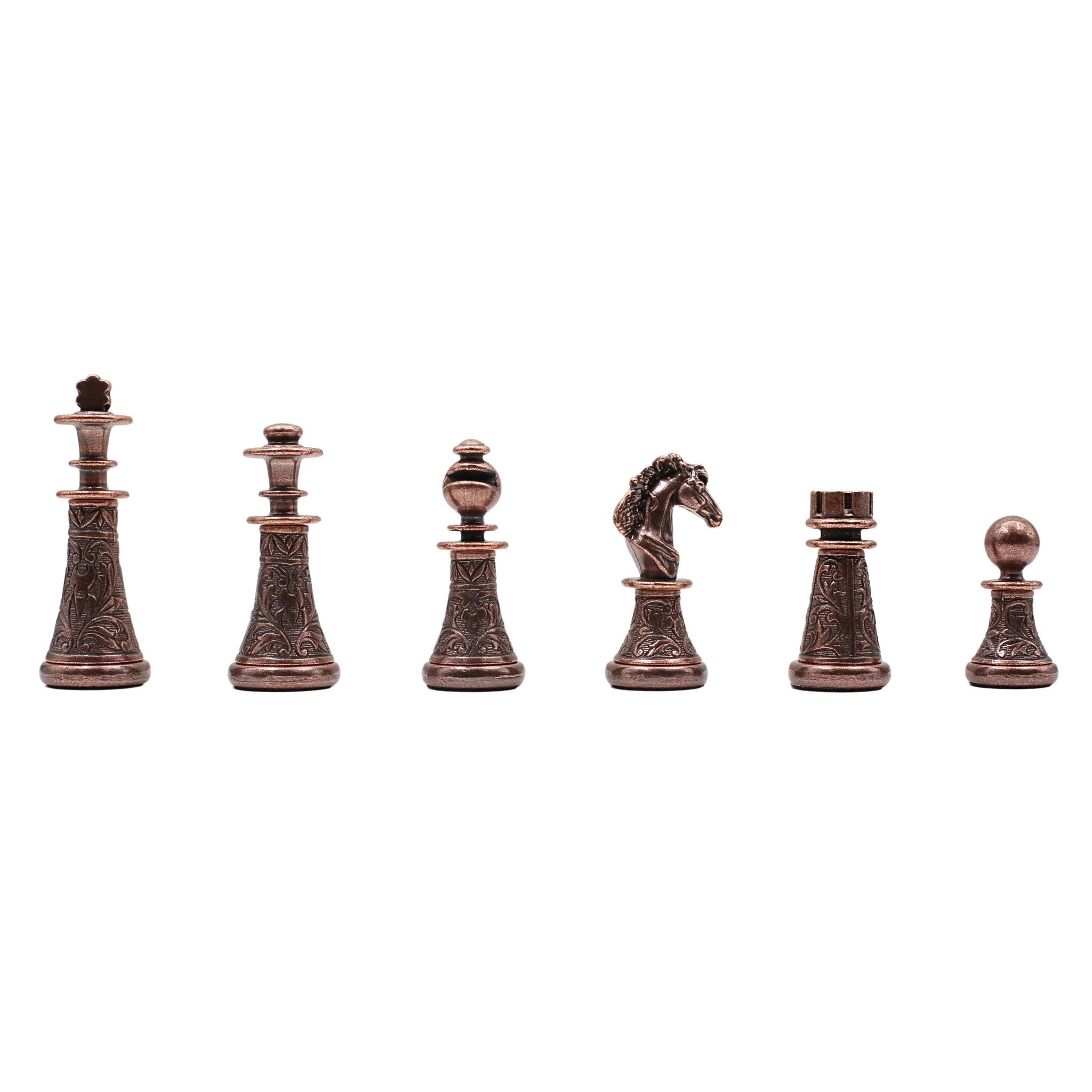 42 CM (16") XL Storage Chess Set with Metal Weighted Luxury Baroque Figures (Bronze vs Silver) - Cooper Chess