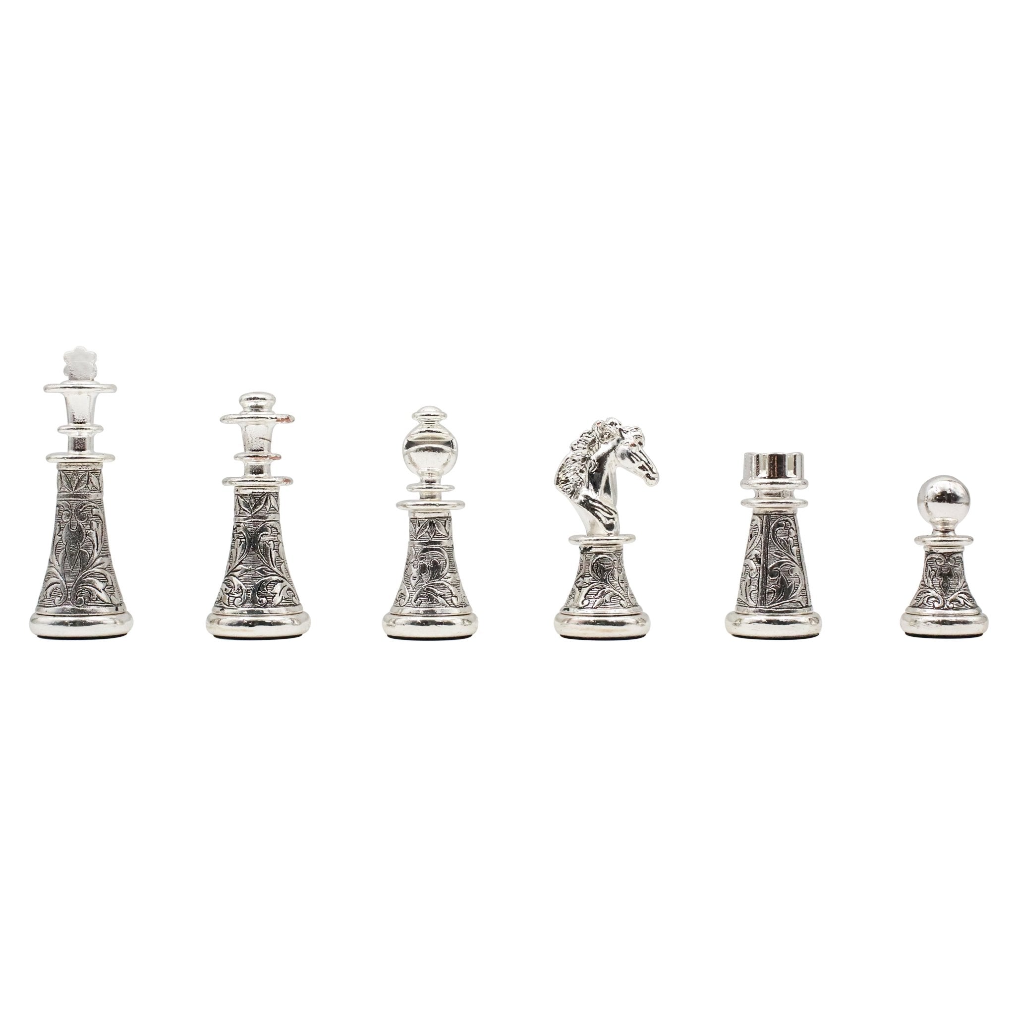 42 CM (16") XL Storage Chess Set with Metal Weighted Luxury Baroque Figures (Bronze vs Silver) - Cooper Chess