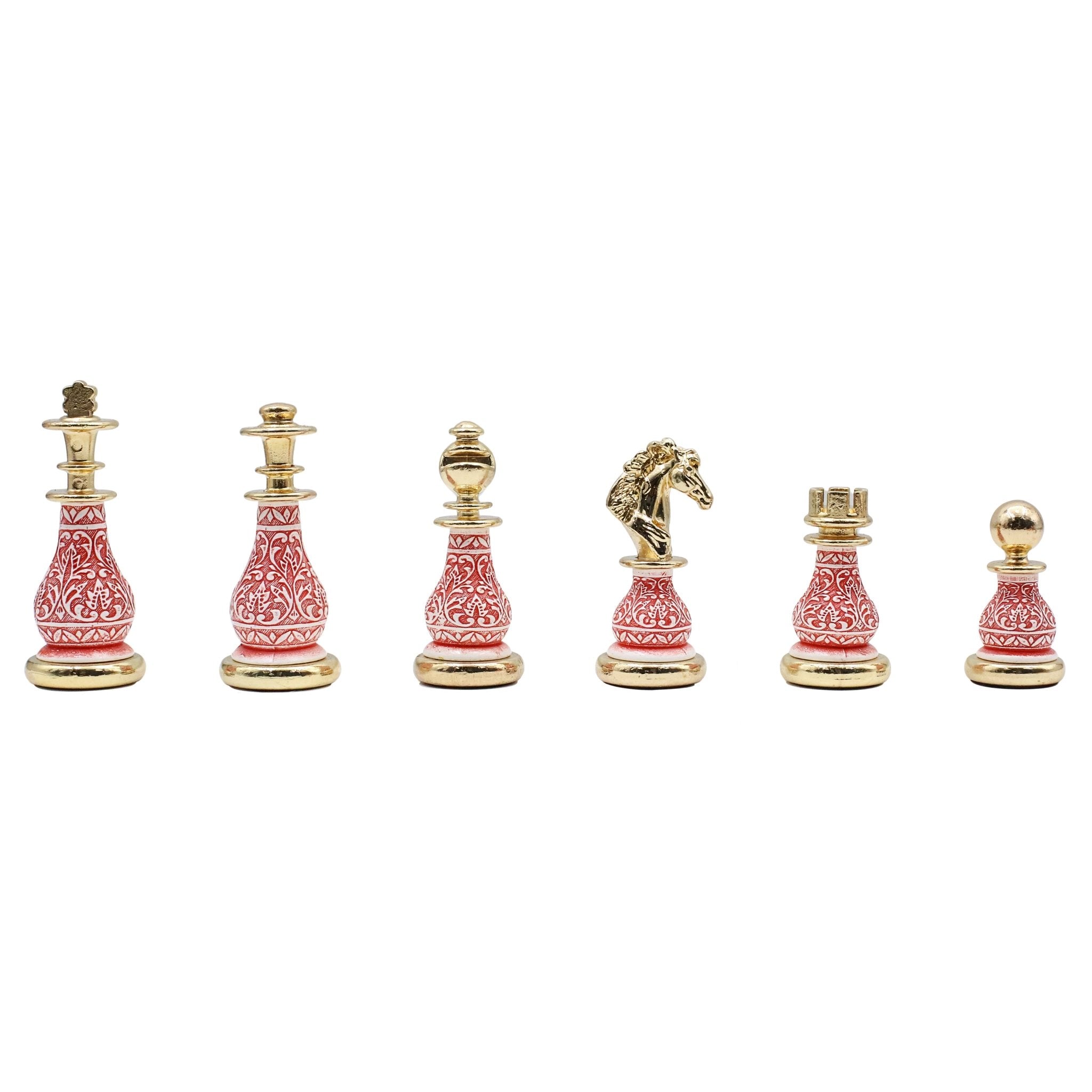 42 CM (16") XL Storage Chess Set with Metal Weighted Luxury Baroque Figures (Red vs Black) - Cooper Chess