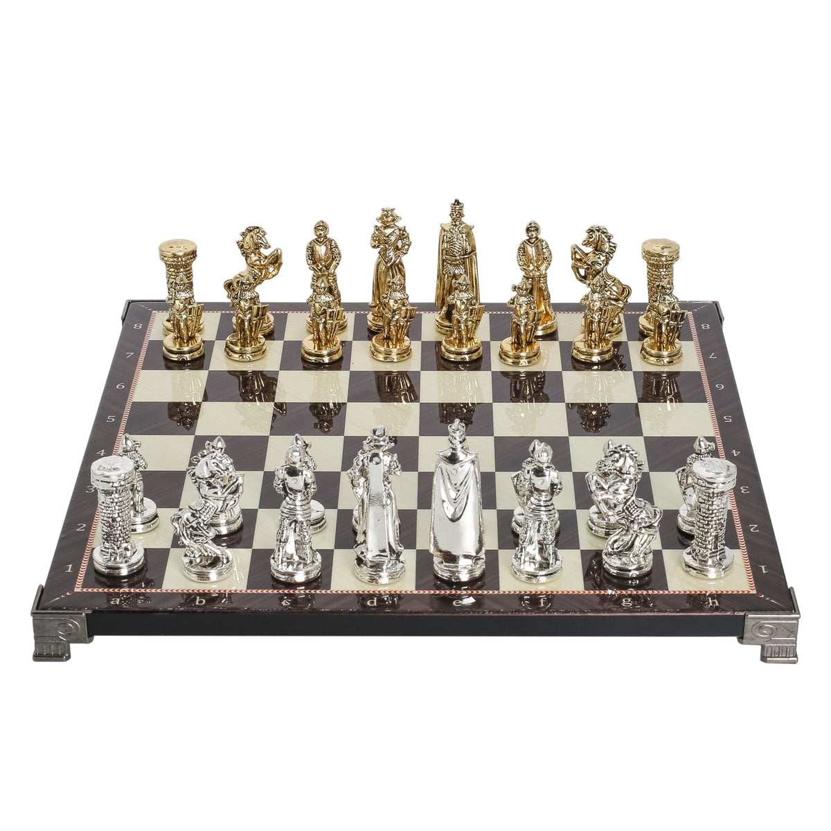 British Army Metal Chess Set | Chess Board w/ Metal Legs 30CM (12") - Cooper Chess