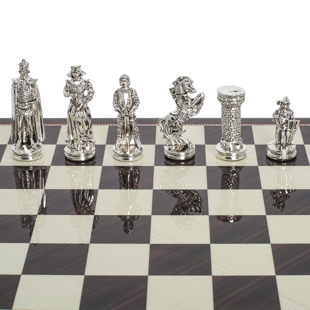 British Army Metal Chess Set | Chess Board w/ Metal Legs 30CM (12") - Cooper Chess