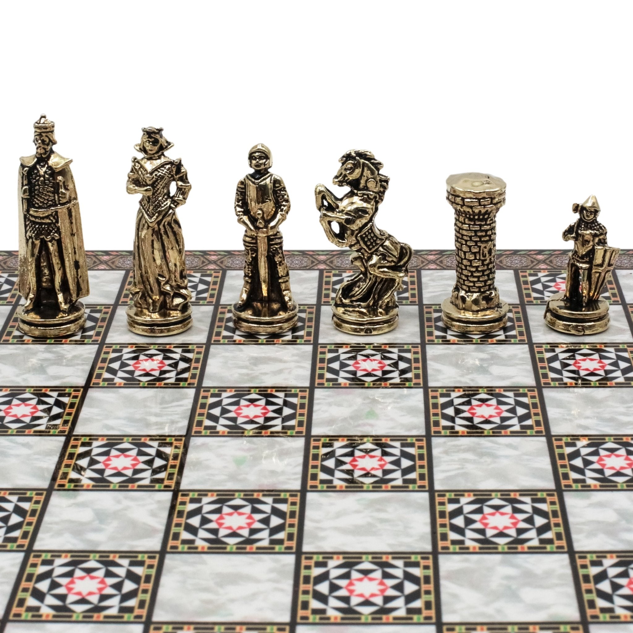 British Army Metal Chess Set | Chess Board w/ Metal Legs 30CM (12") - Cooper Chess