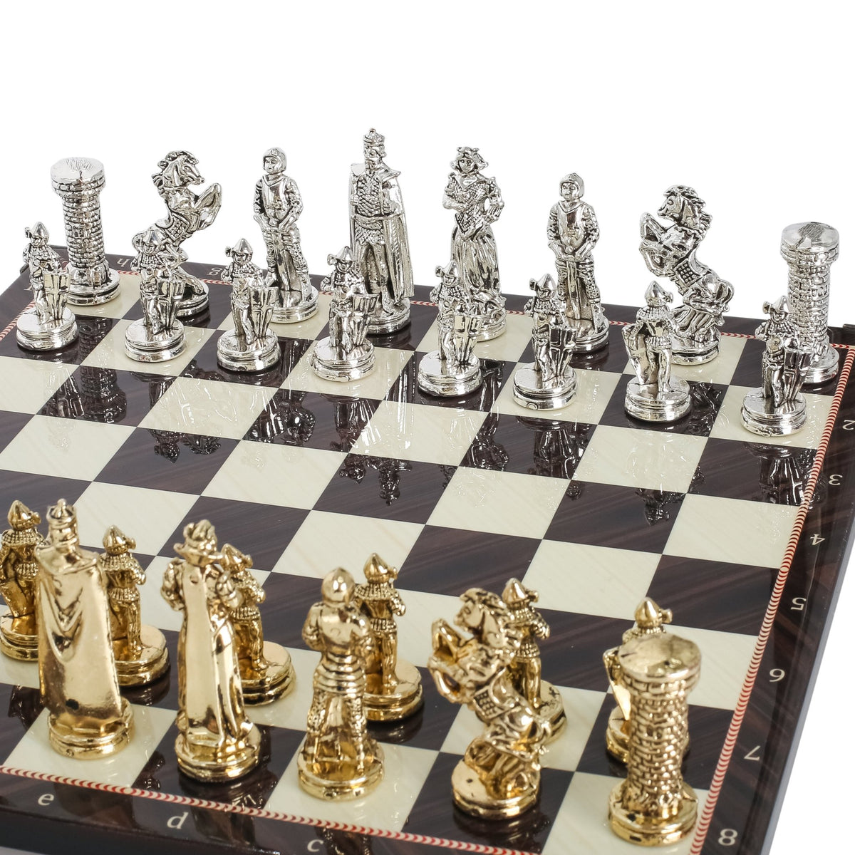 British Army Metal Chess Set | Chess Board w/ Metal Legs 30CM (12") - Cooper Chess