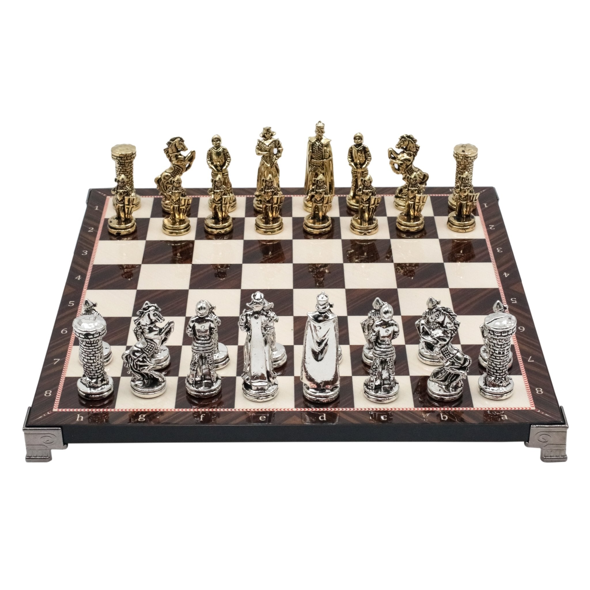 British Army Metal Chess Set | Chess Board w/ Metal Legs 30CM (12") - Cooper Chess