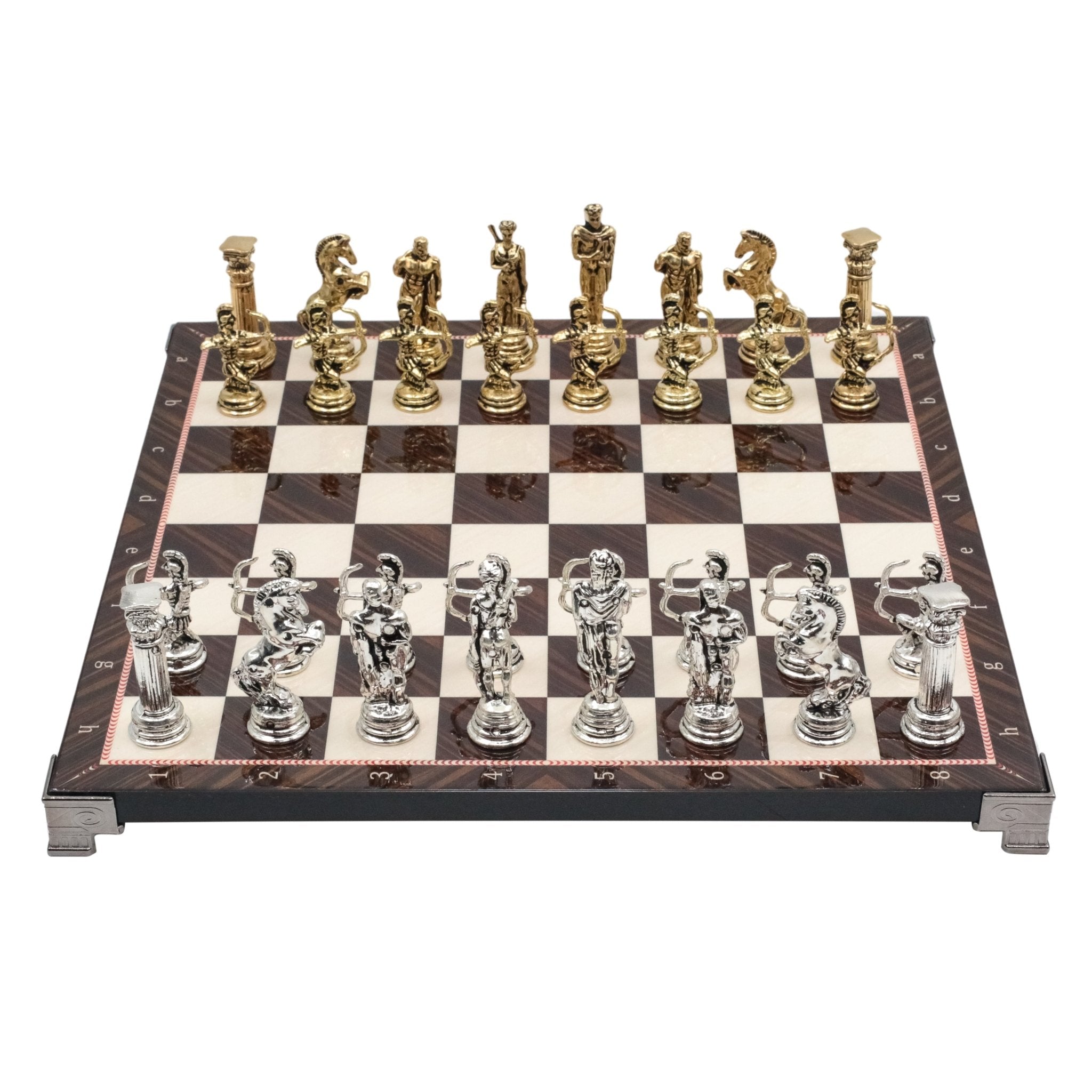 Greek Mythology Archer Chess Set | Chess Board w/ Metal Legs 30CM (12") - Cooper Chess