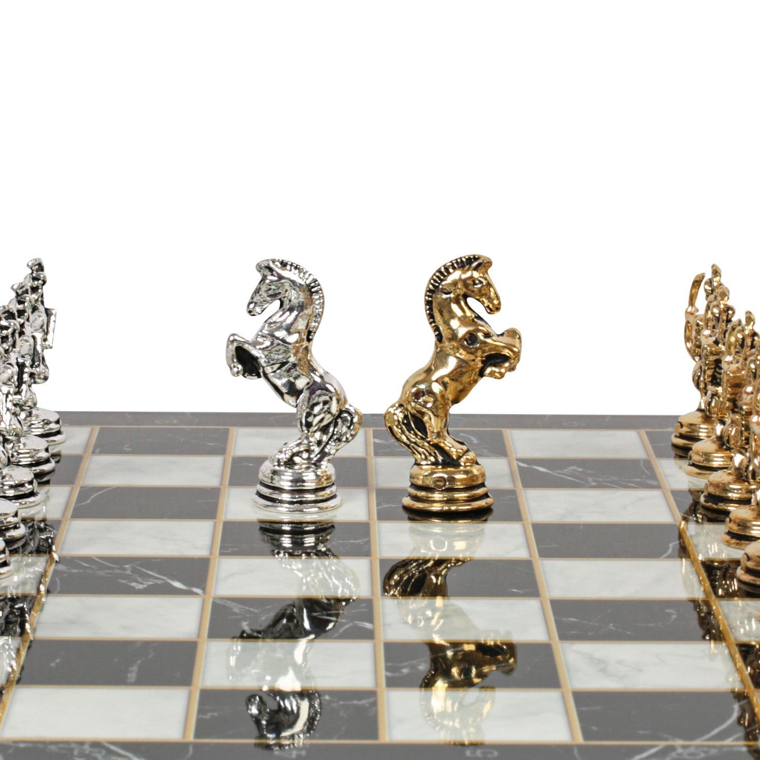 Greek Mythology Archer Chess Set | Chess Board w/ Metal Legs 30CM (12") - Cooper Chess