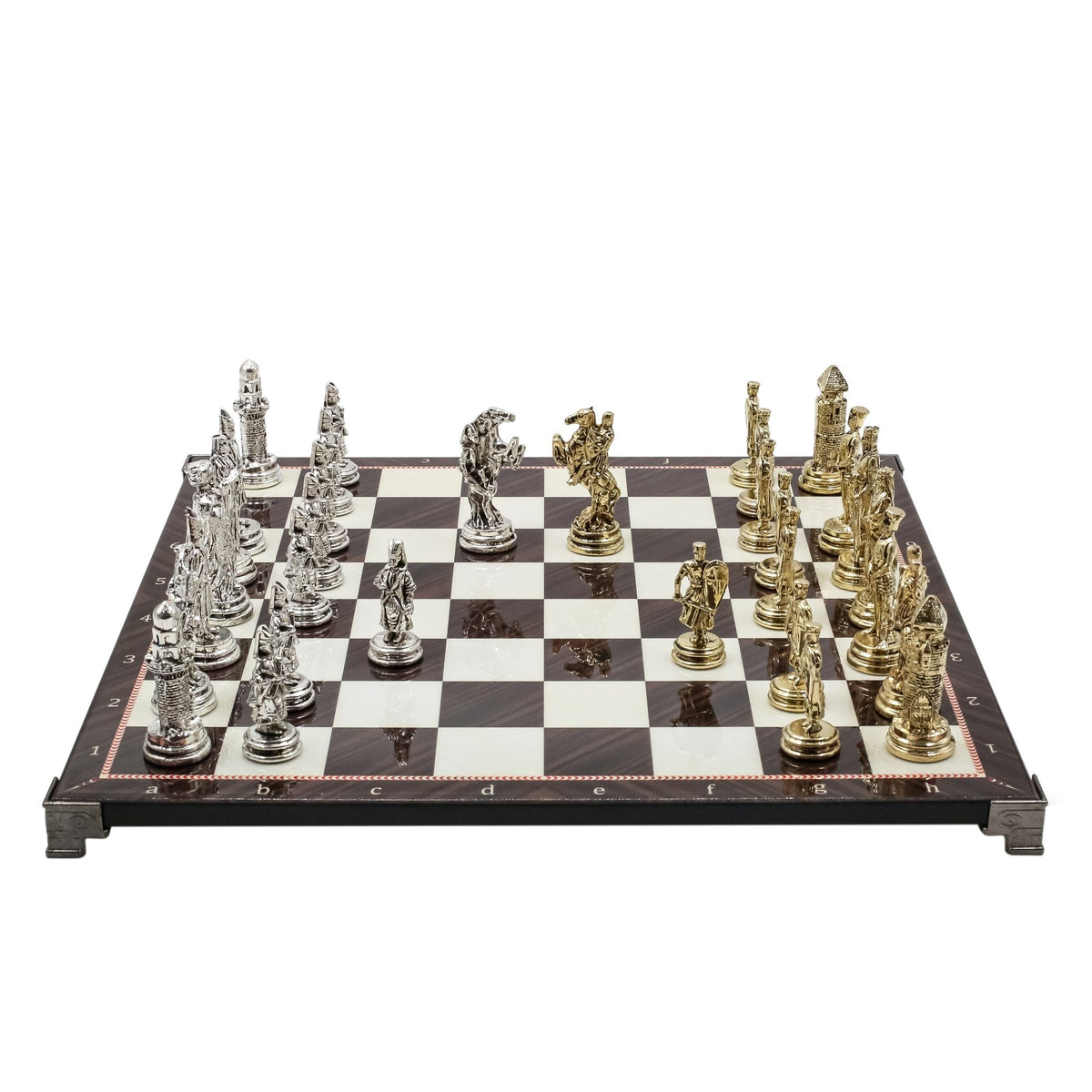 Ottoman Empire vs Crusaders Metal Chess Set | Chess Board w/ Metal Legs 37CM (15") - Cooper Chess