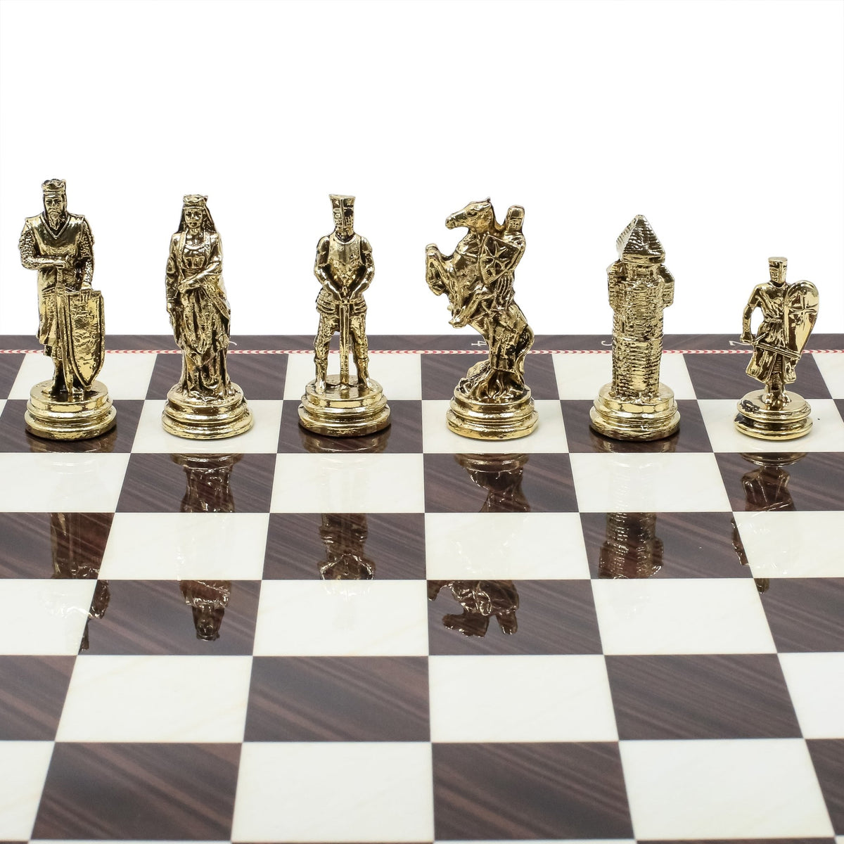 Ottoman Empire vs Crusaders Metal Chess Set | Chess Board w/ Metal Legs 37CM (15") - Cooper Chess