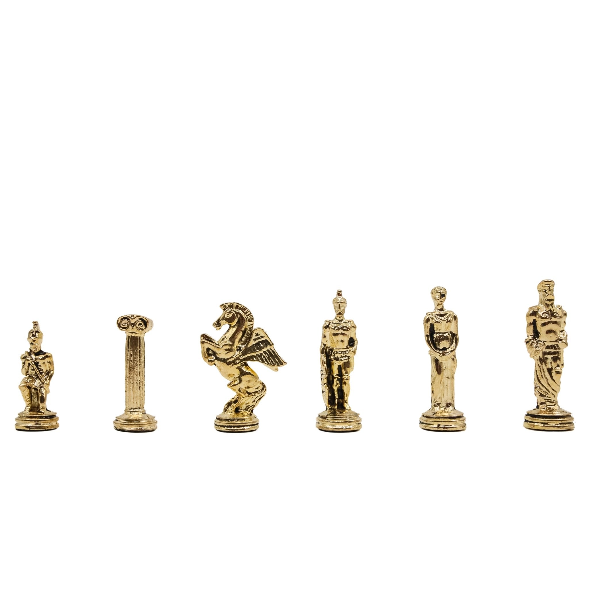 Greek Mythology Pegasus Metal Chess Set | Chess Board w/ Metal Legs 30CM (12") - Cooper Chess