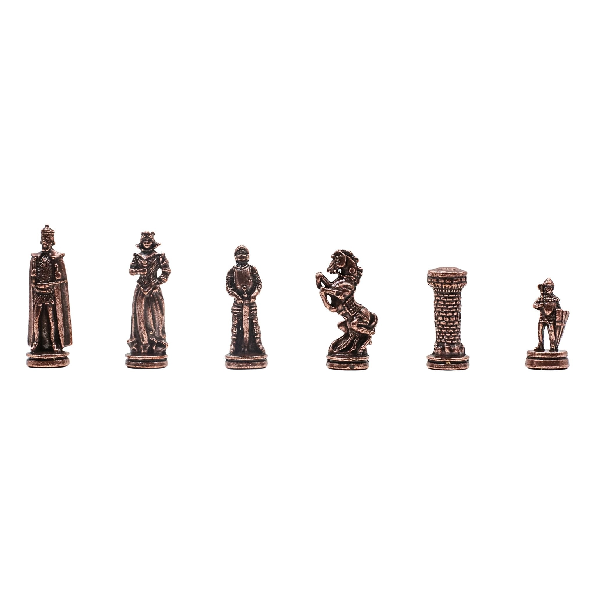 British Army Vintage Metal Chess Set | Chess Board w/ Metal Legs 30CM (12") - Cooper Chess