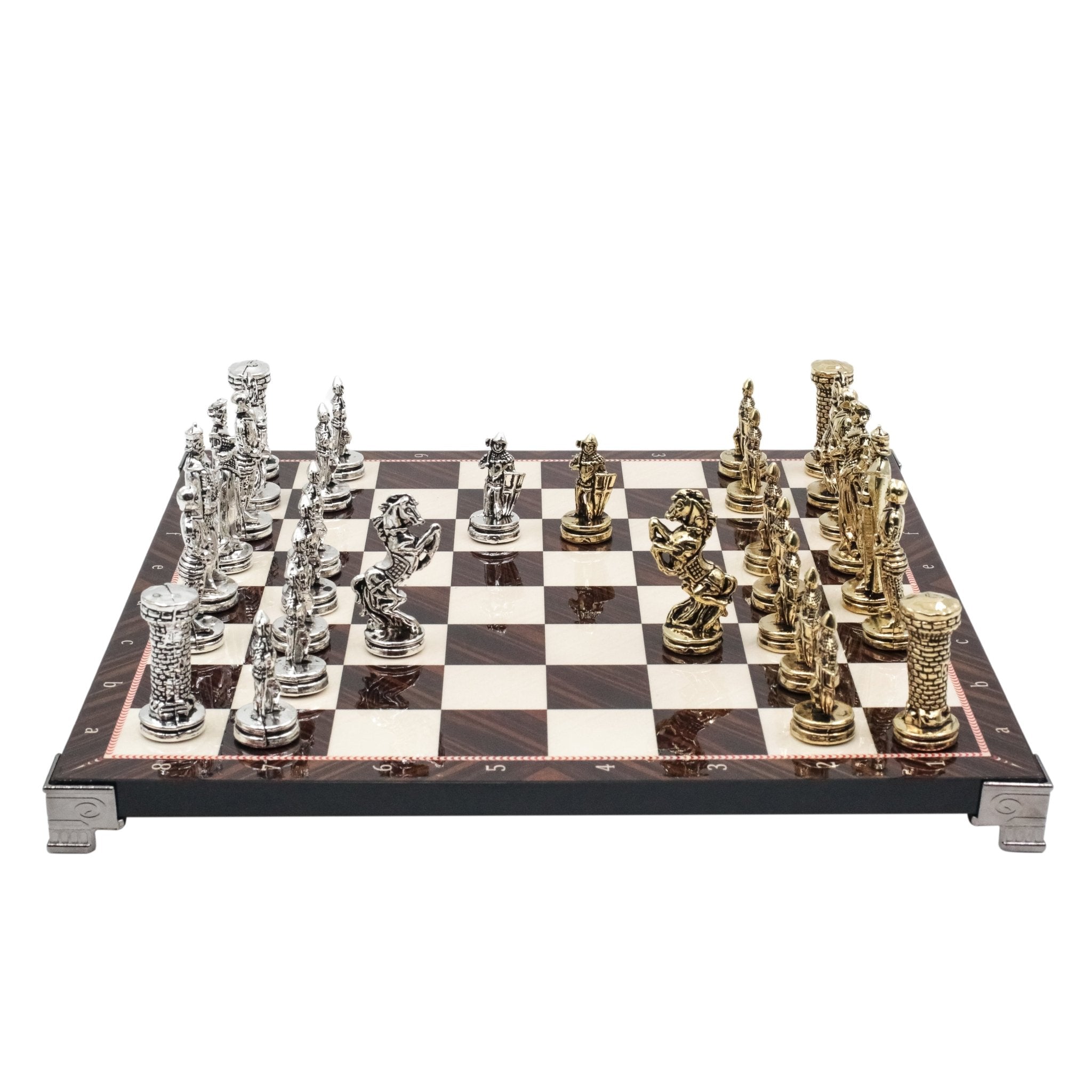 British Army Metal Chess Set | Chess Board w/ Metal Legs 30CM (12") - Cooper Chess