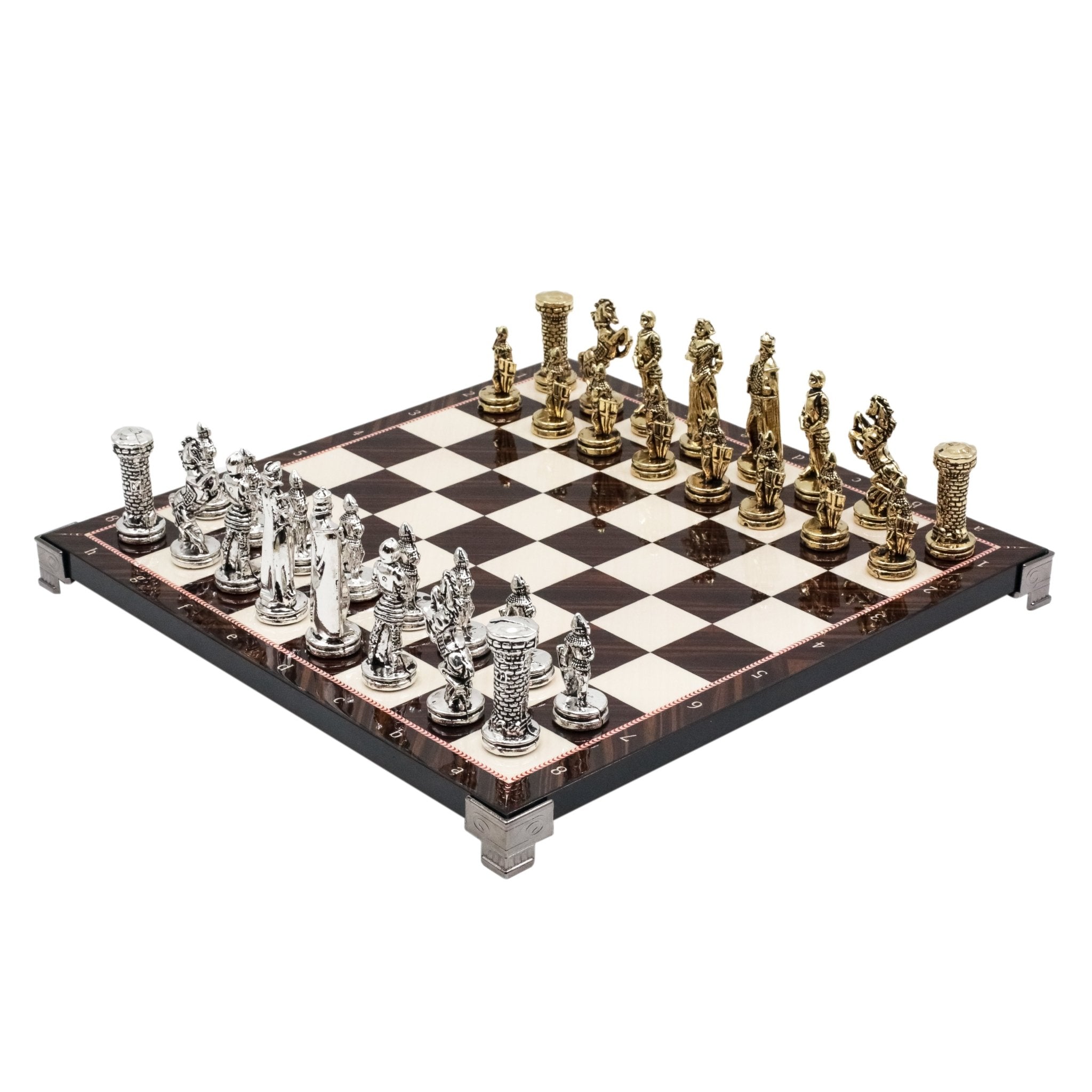 British Army Metal Chess Set | Chess Board w/ Metal Legs 30CM (12") - Cooper Chess