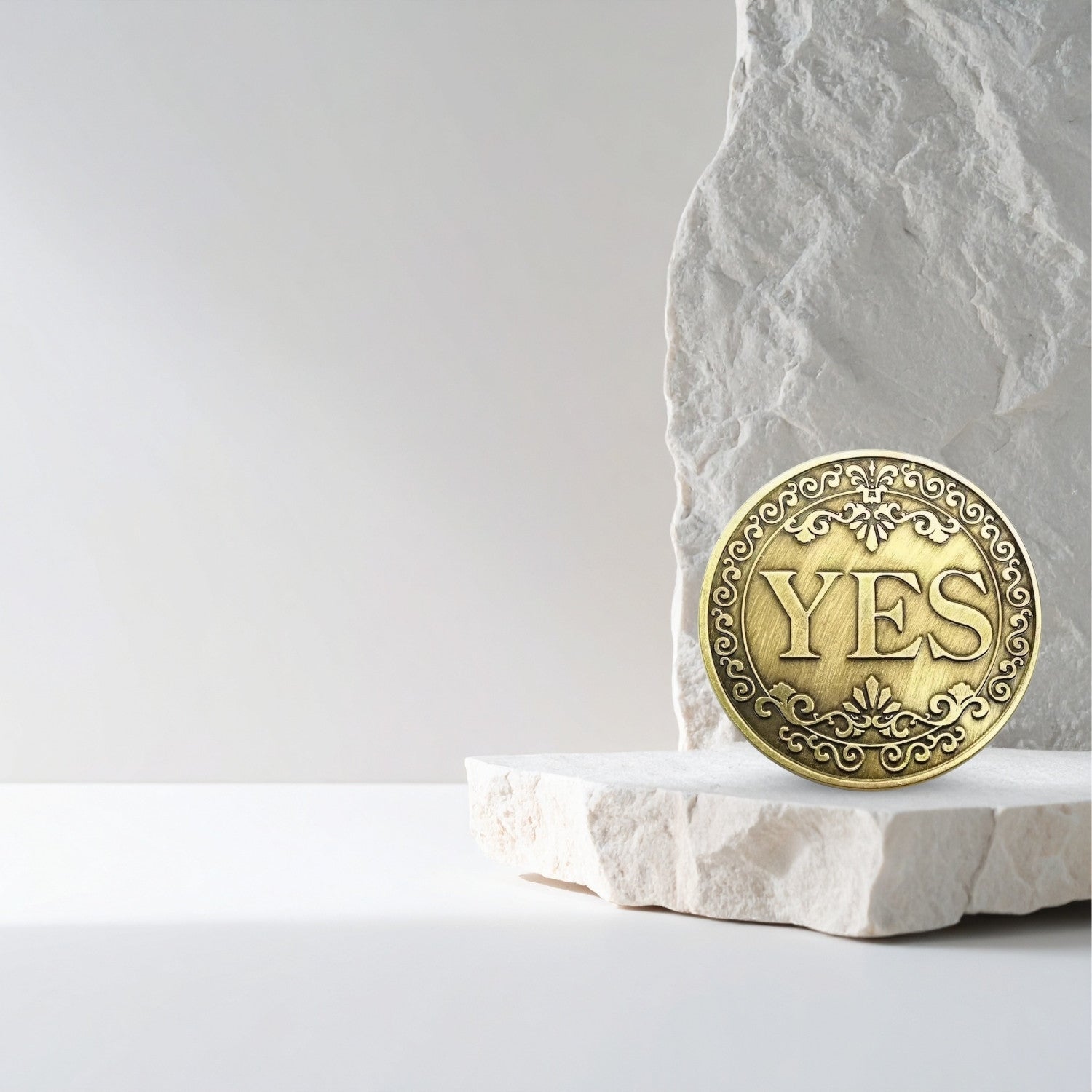 Yes No Decision Coin – Metal Flip Coin for Quick Choices – Gold, Silver & Bronze Finish – Fun Gift for Chess Players, Thinkers & Everyday Decisions