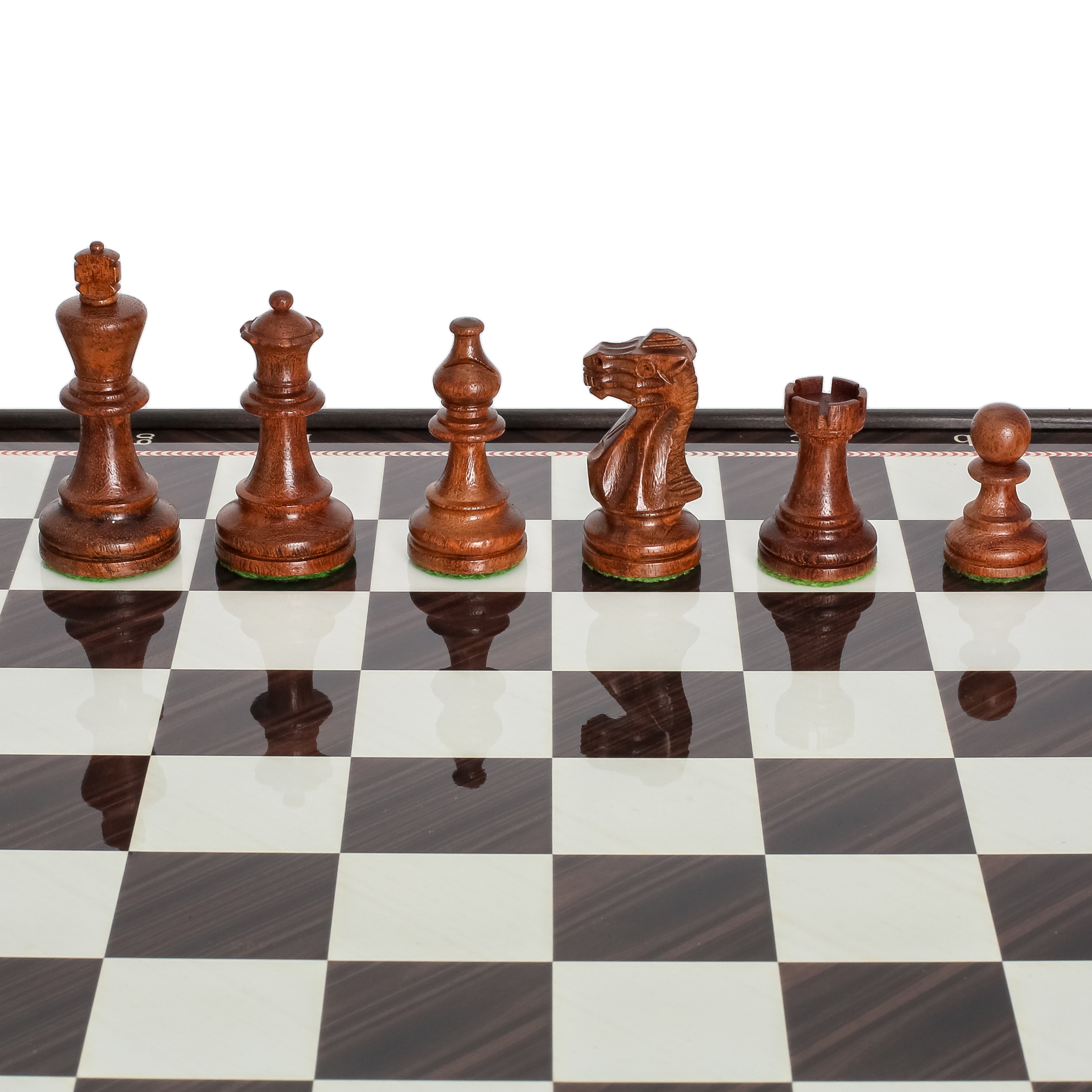 Storage Chess Set 37 CM (15") with Weighted Solid Wood Chessmen (German Staunton)