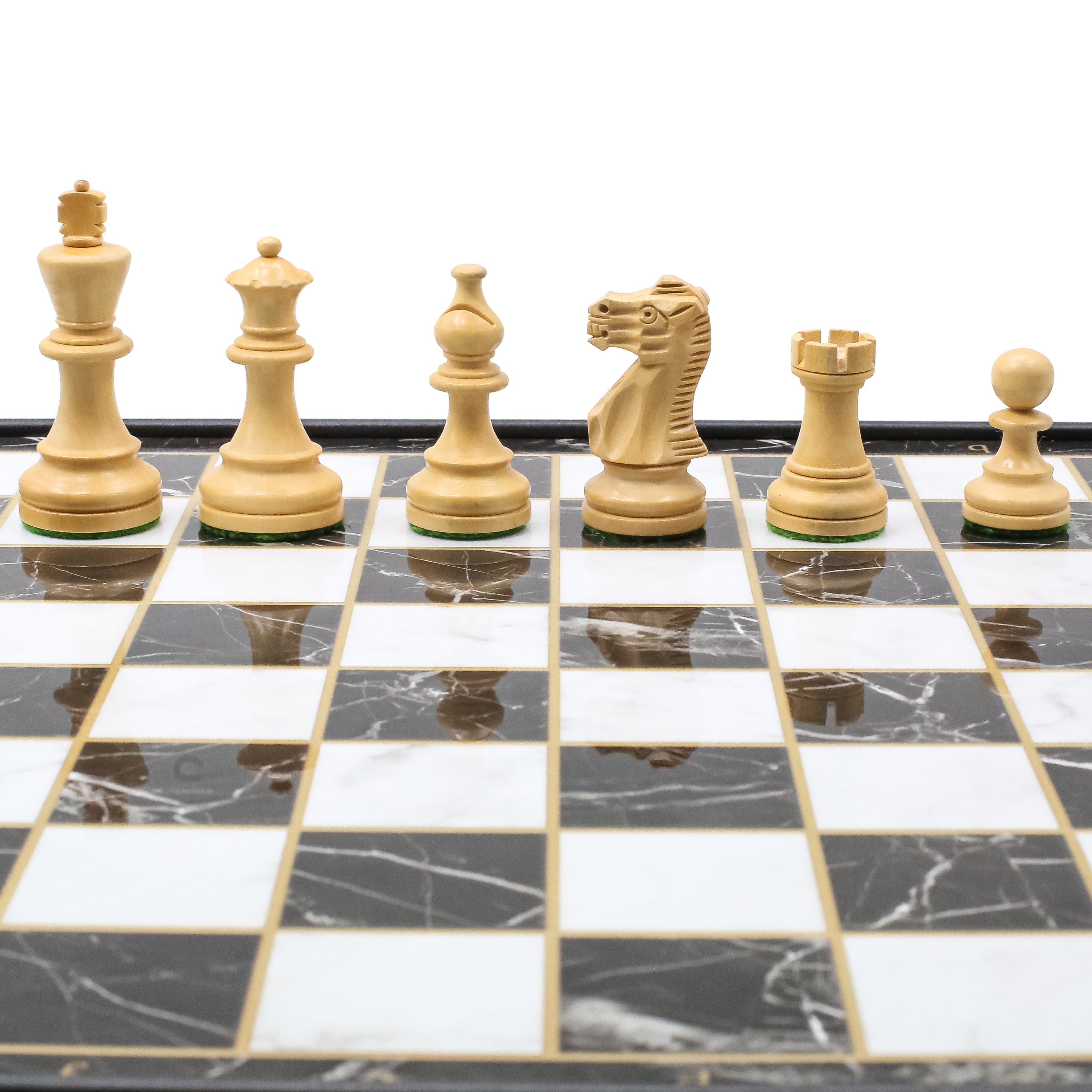 Storage Chess Set 37 CM (15") with Weighted Solid Wood Chessmen (German Staunton)